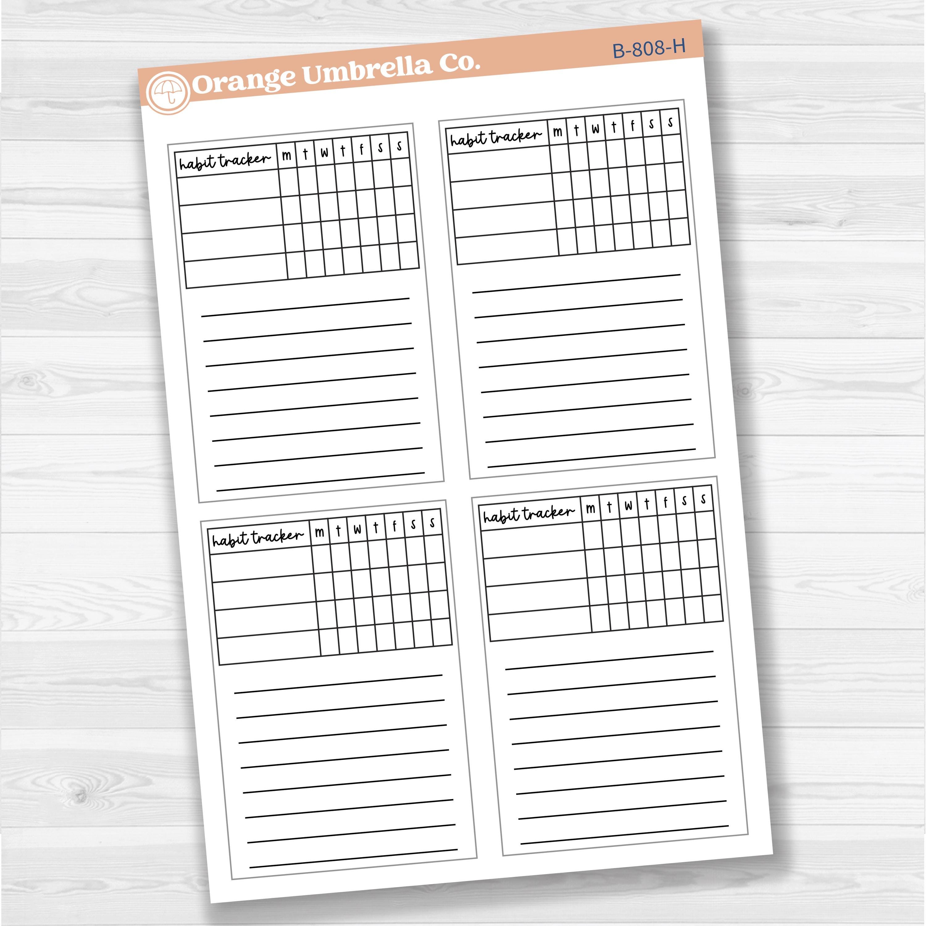 A5 Compact Vertical Boxes For Erin Condren | Basic Planner Stickers | B-808