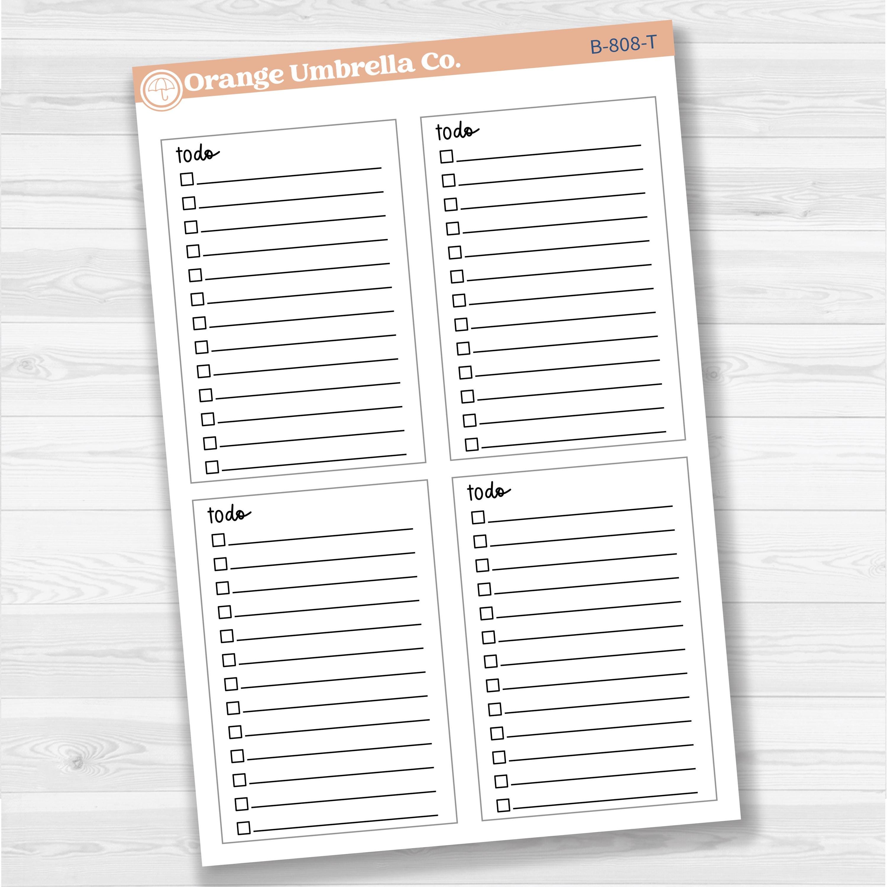 A5 Compact Vertical Boxes For Erin Condren | Basic Planner Stickers | B-808