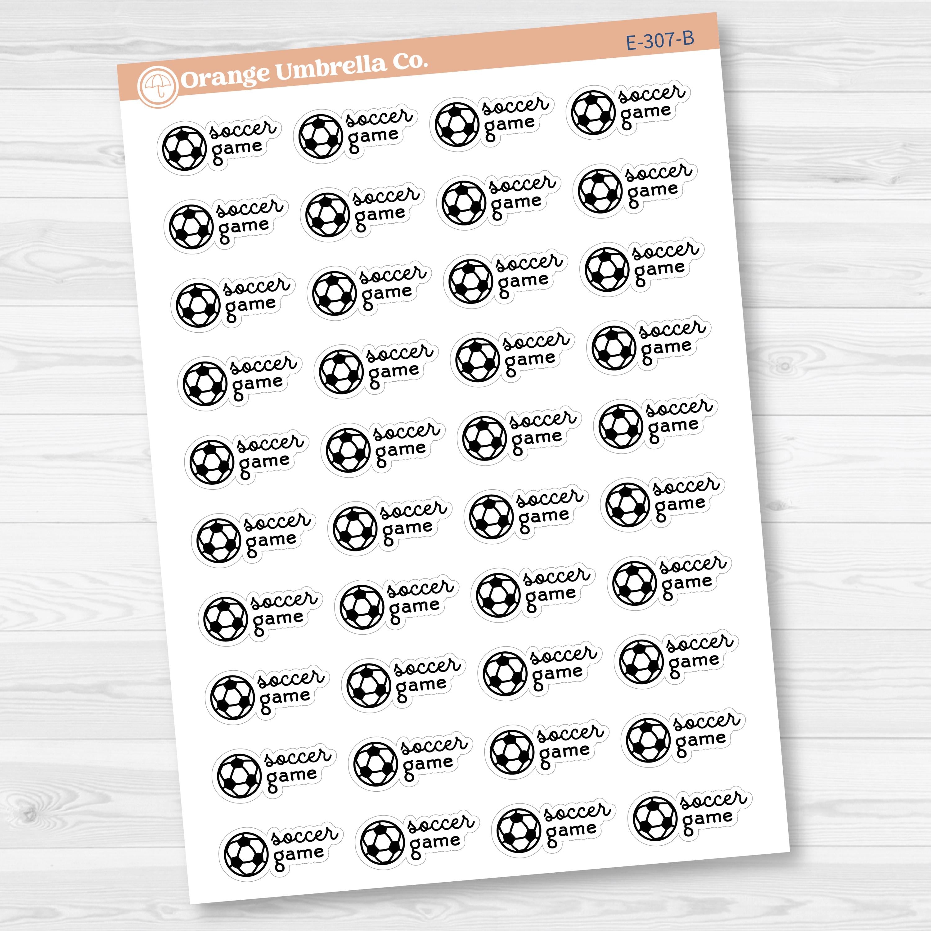 Soccer Game Event Planner Stickers | F16 | E-307