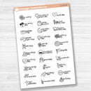 Doodle Holidays | Icon & Script Planner Stickers January-June | F17 | E-316