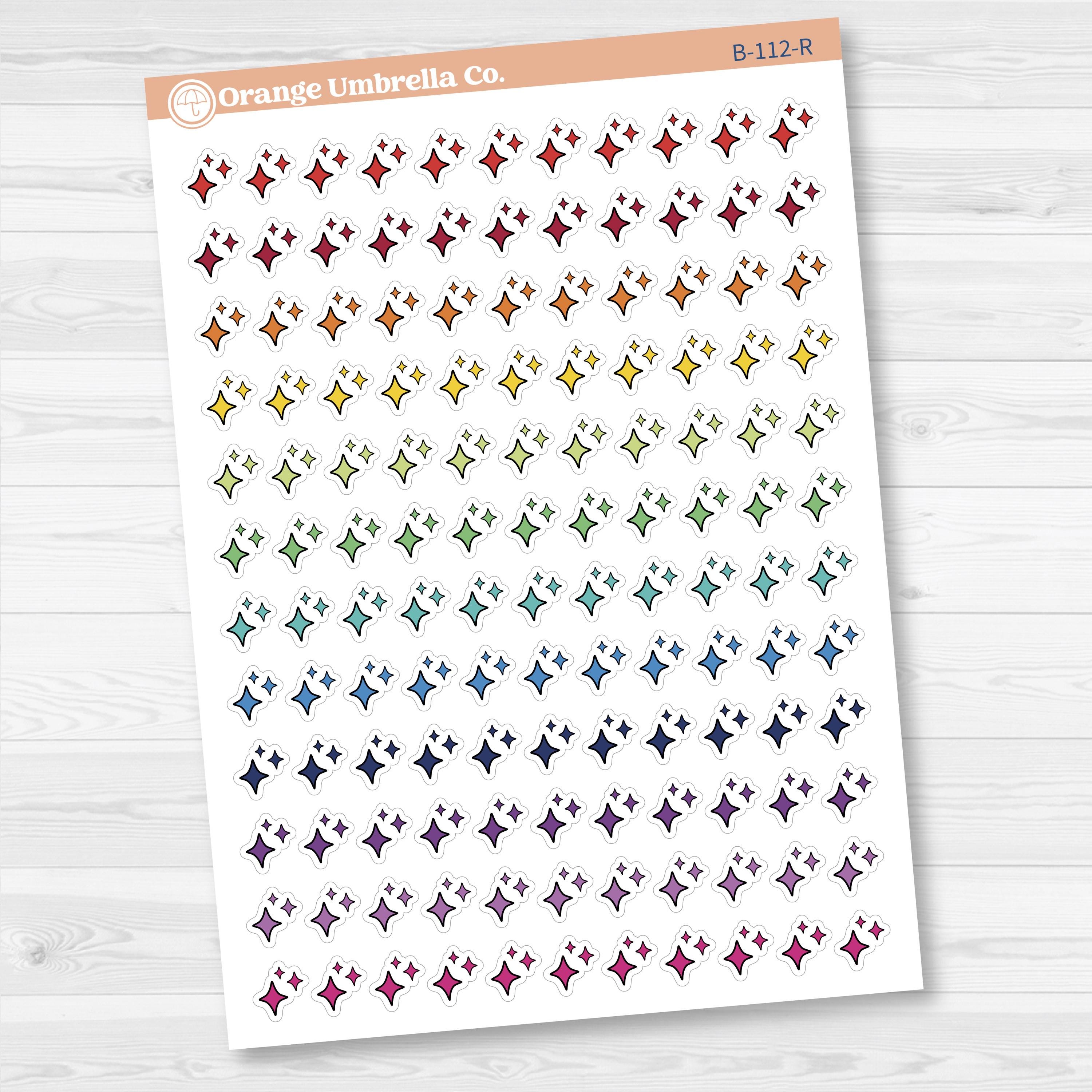 2025 Kit Starburst Pieces Planner Stickers | B-112