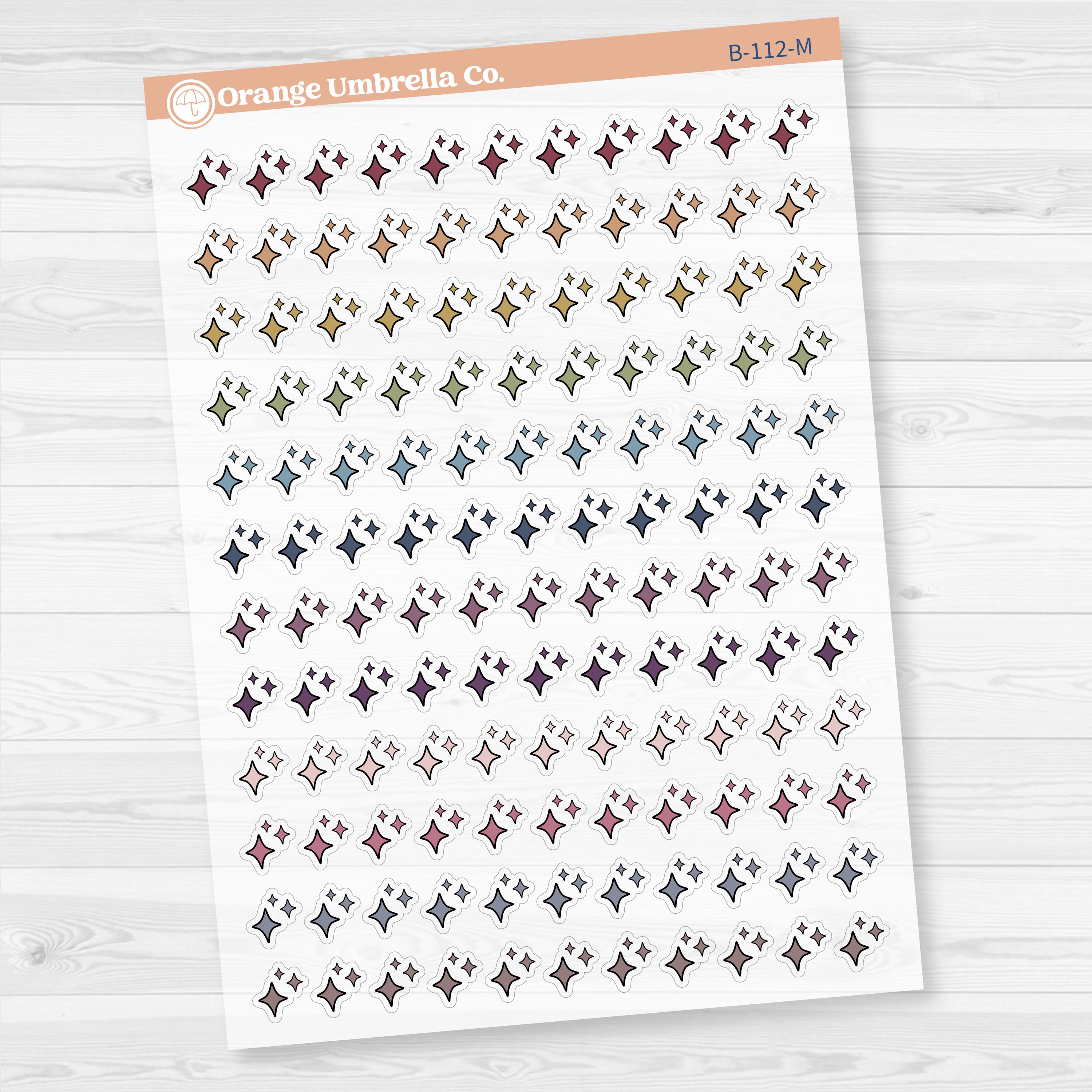 2025 Kit Starburst Pieces Planner Stickers | Clear Matte | B-112-CM