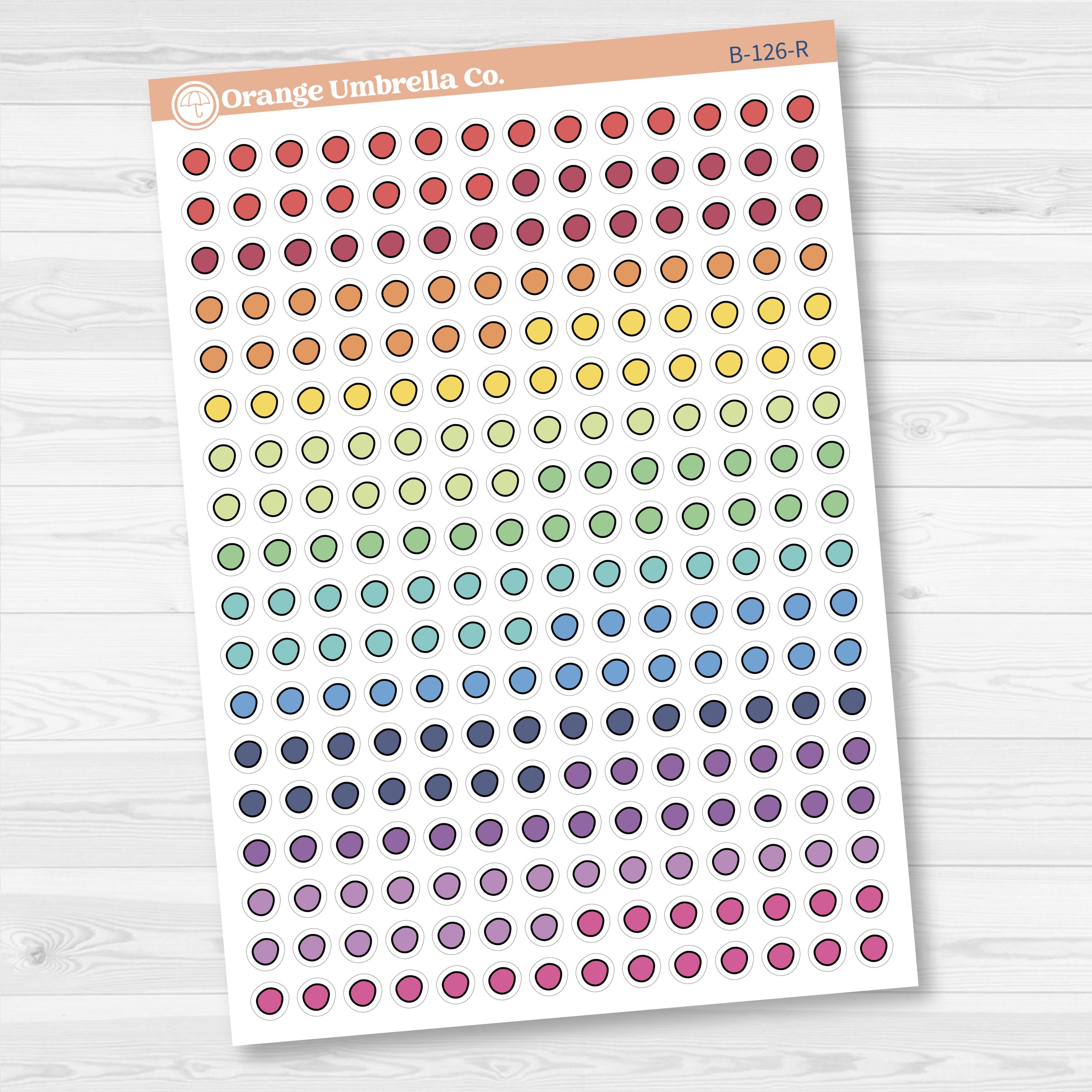 Wonky Checkbox Circles from Journaling Kits Planner Sticker | B-126