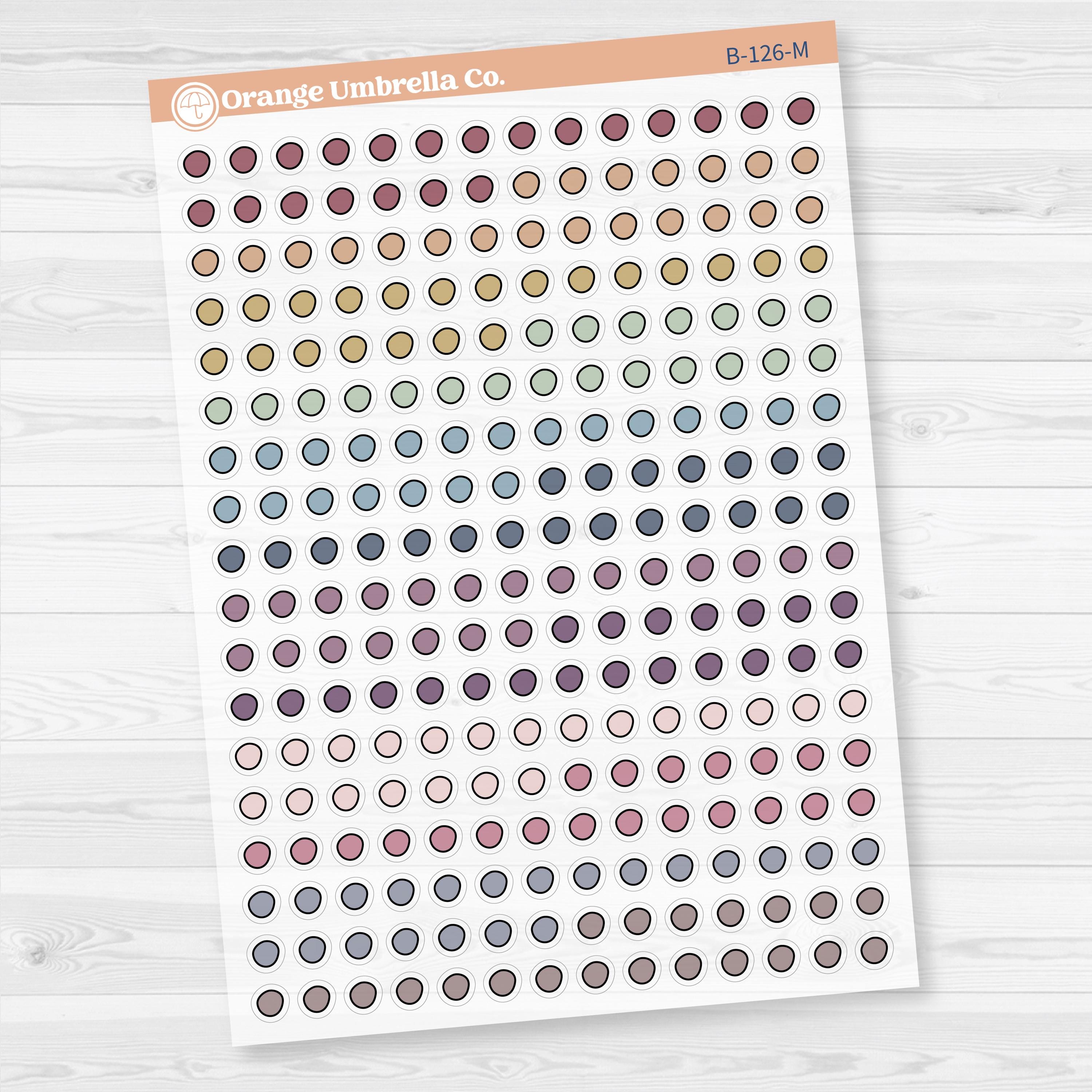 Wonky Checkbox Circles from Journaling Kits Planner Sticker | Clear Matte | B-126-CM