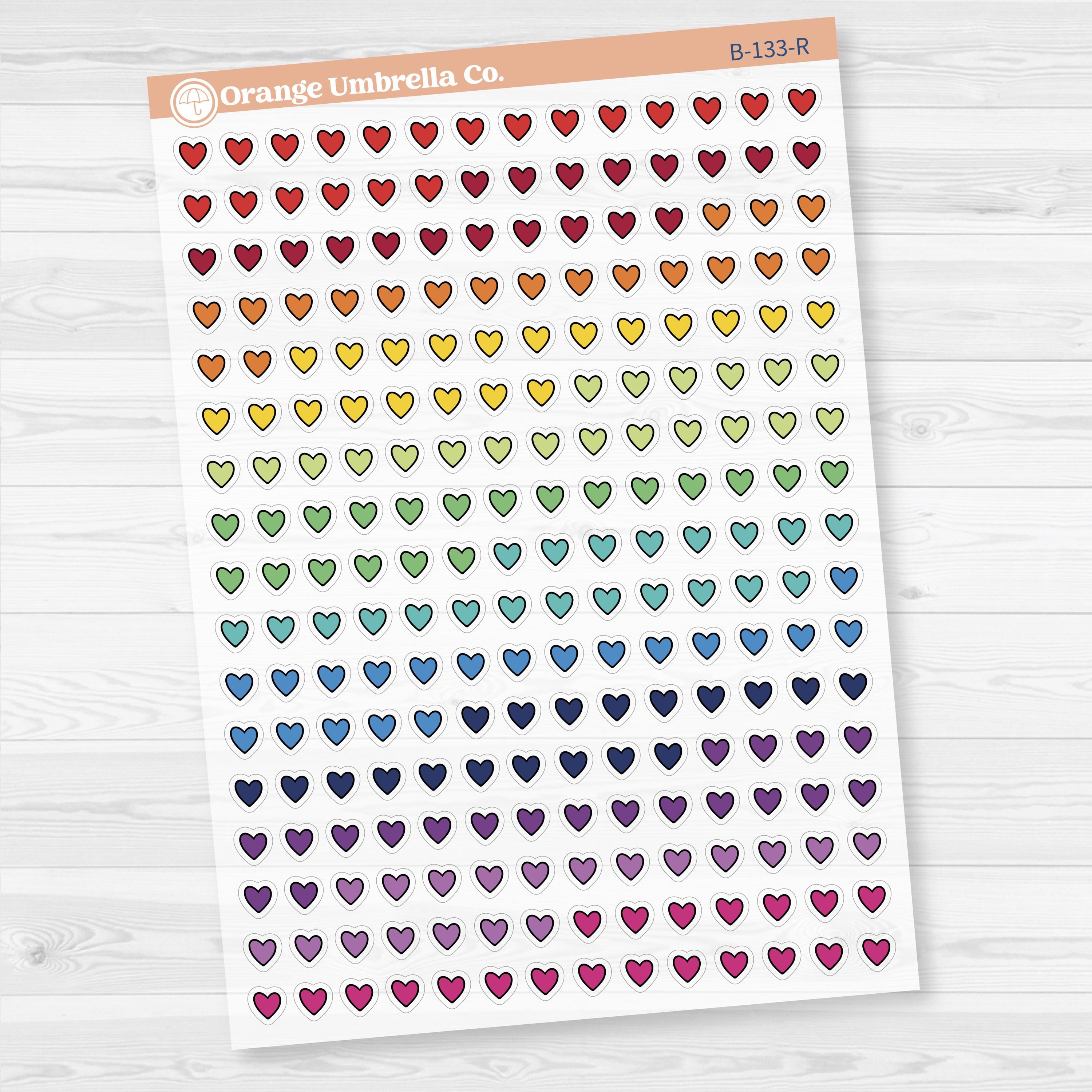 Heart Kit Pieces Planner Stickers | Clear Matte | B-133-CM
