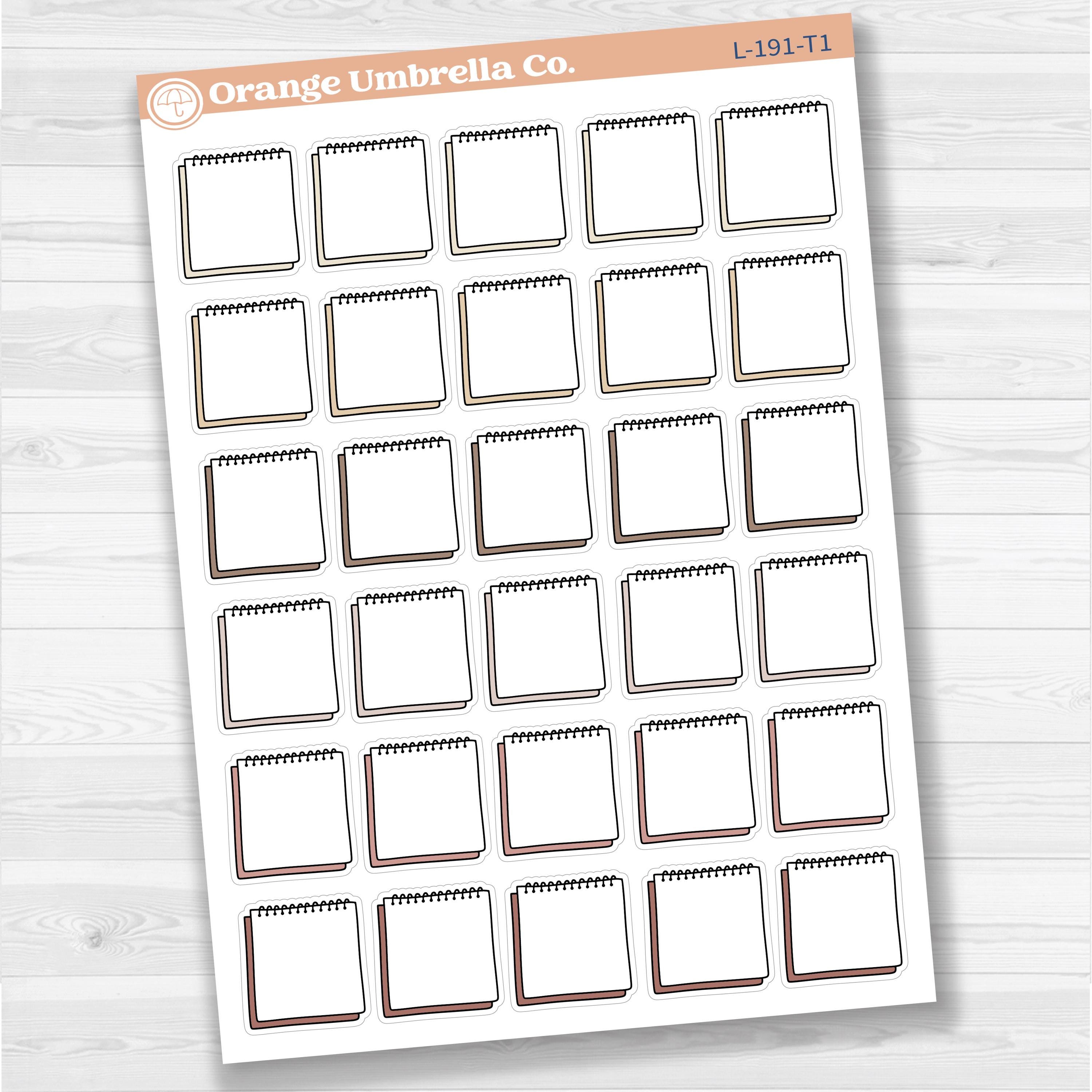 Hand-doodled Sticky Note Labels Planner Stickers | L-191