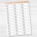 TV/Television Stitched Labels Planner Stickers | L-516