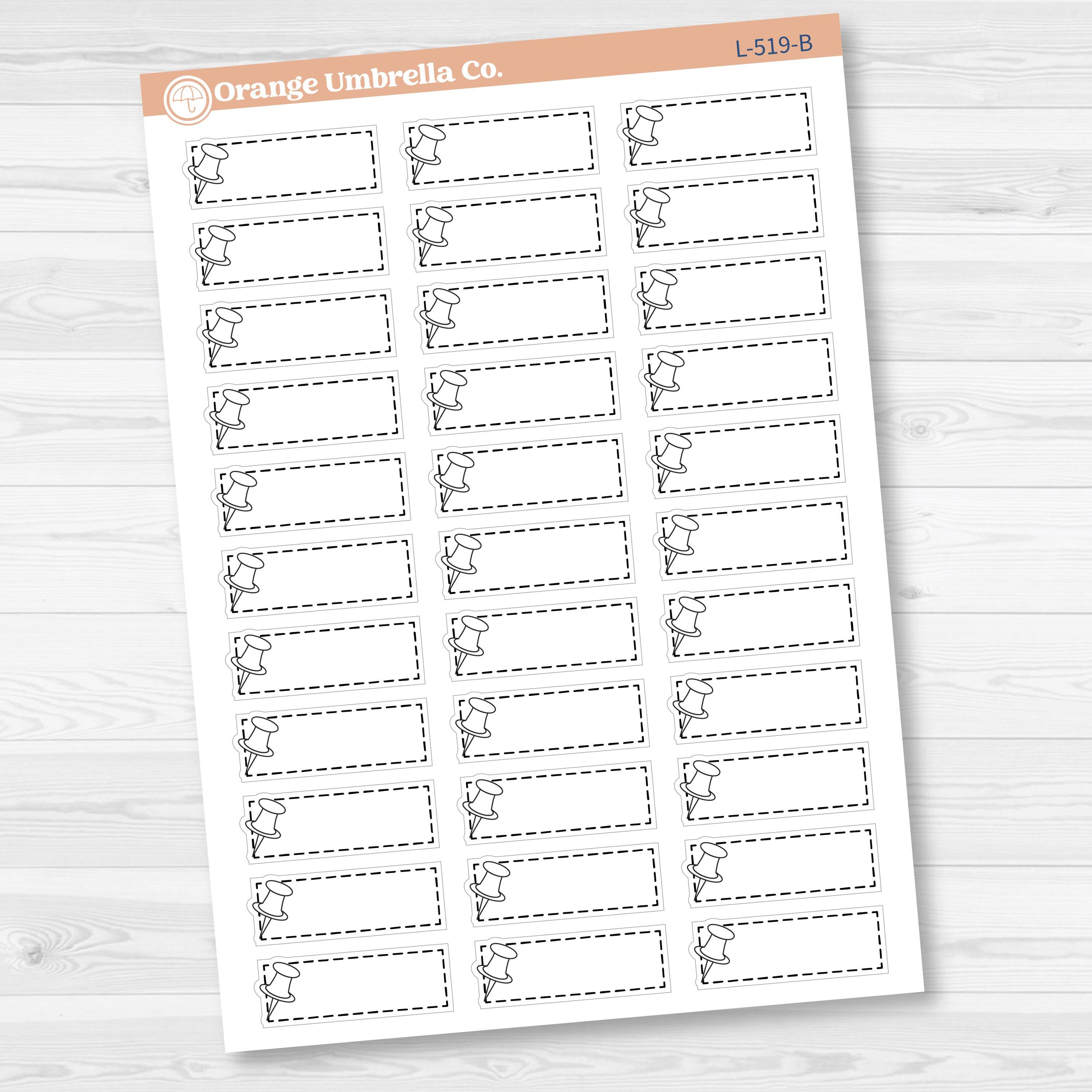 Thumbtack Important Stitched Labels Planner Stickers | L-519