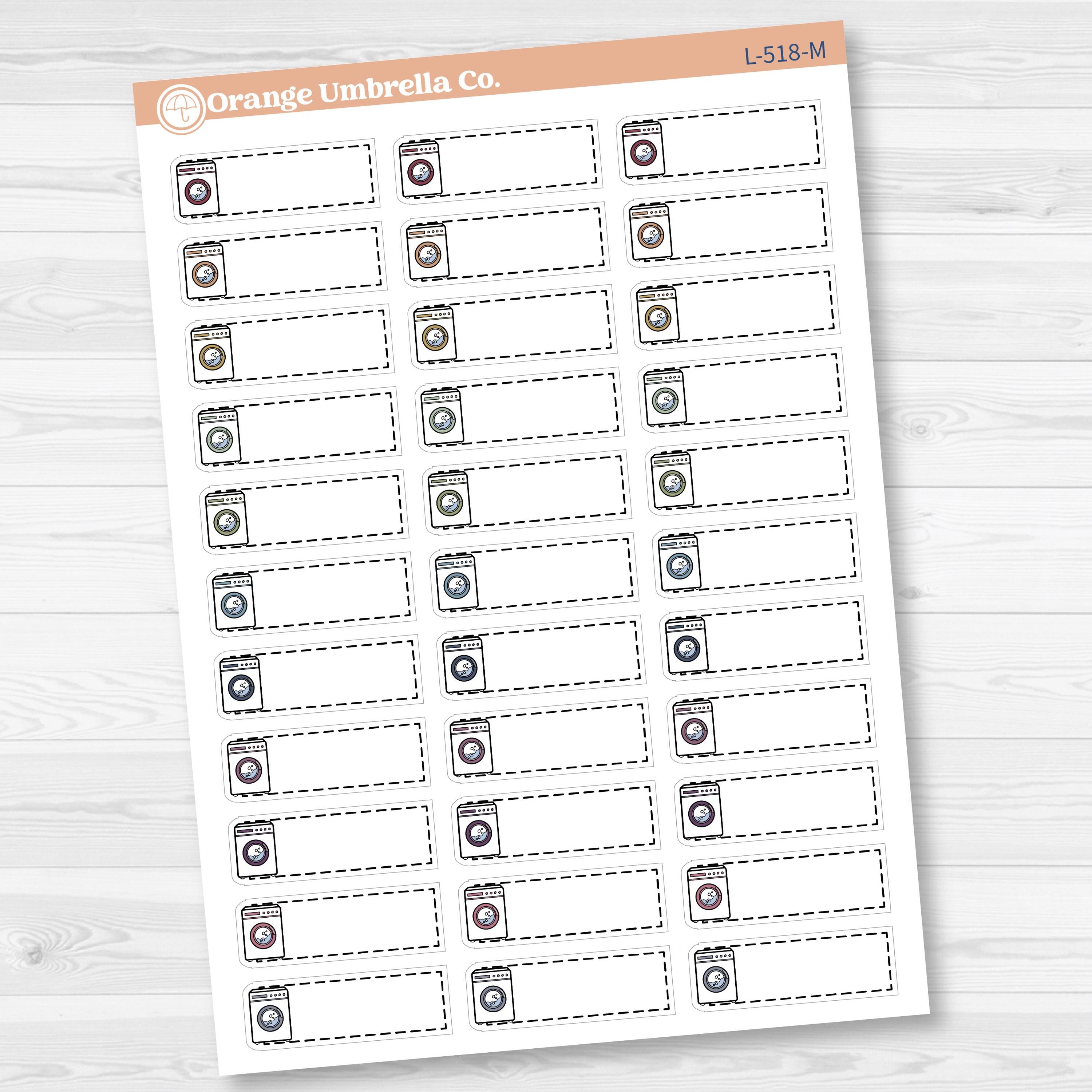 Laundry Stitched Labels Planner Stickers | L-518