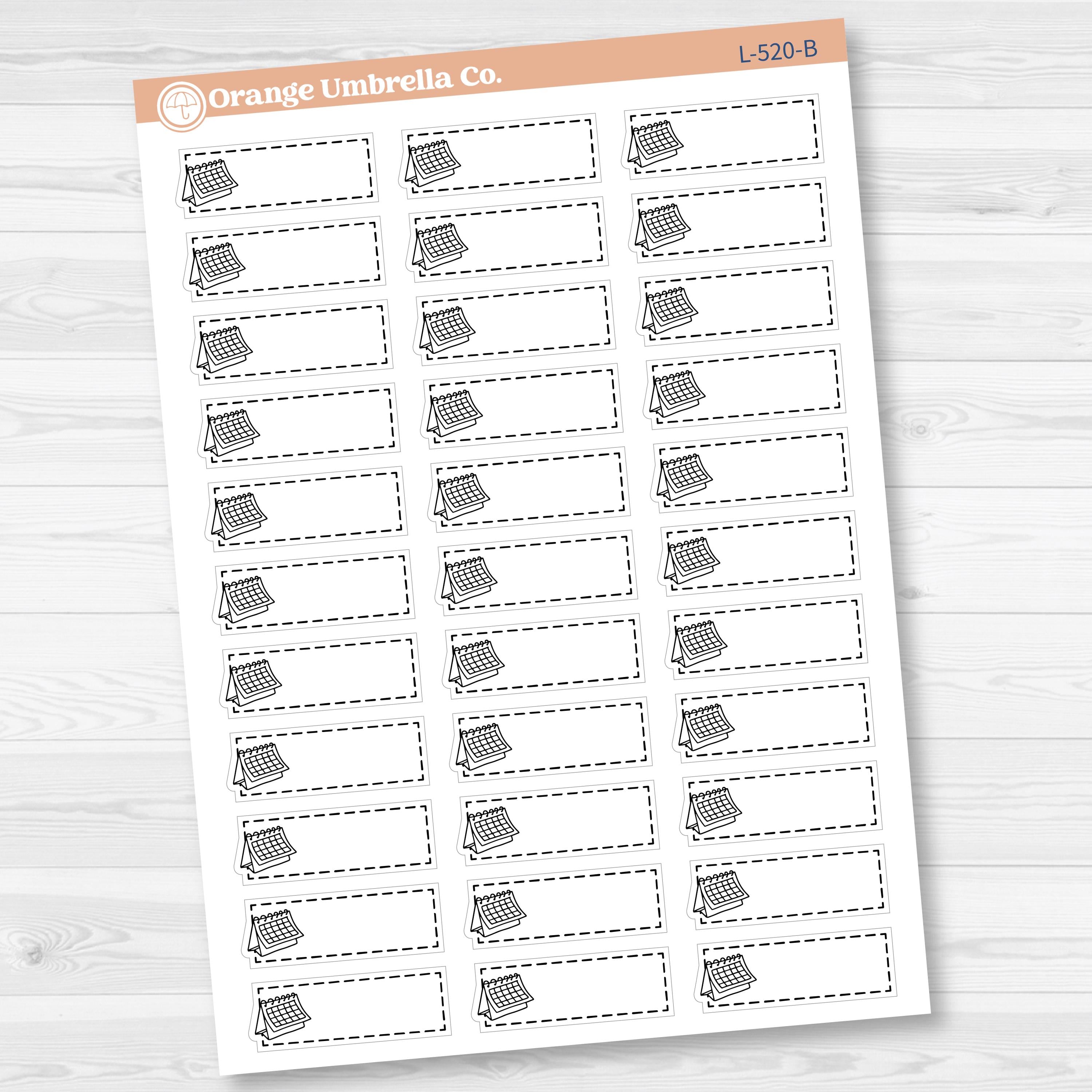 Appointment Stitched Labels Planner Stickers | L-520
