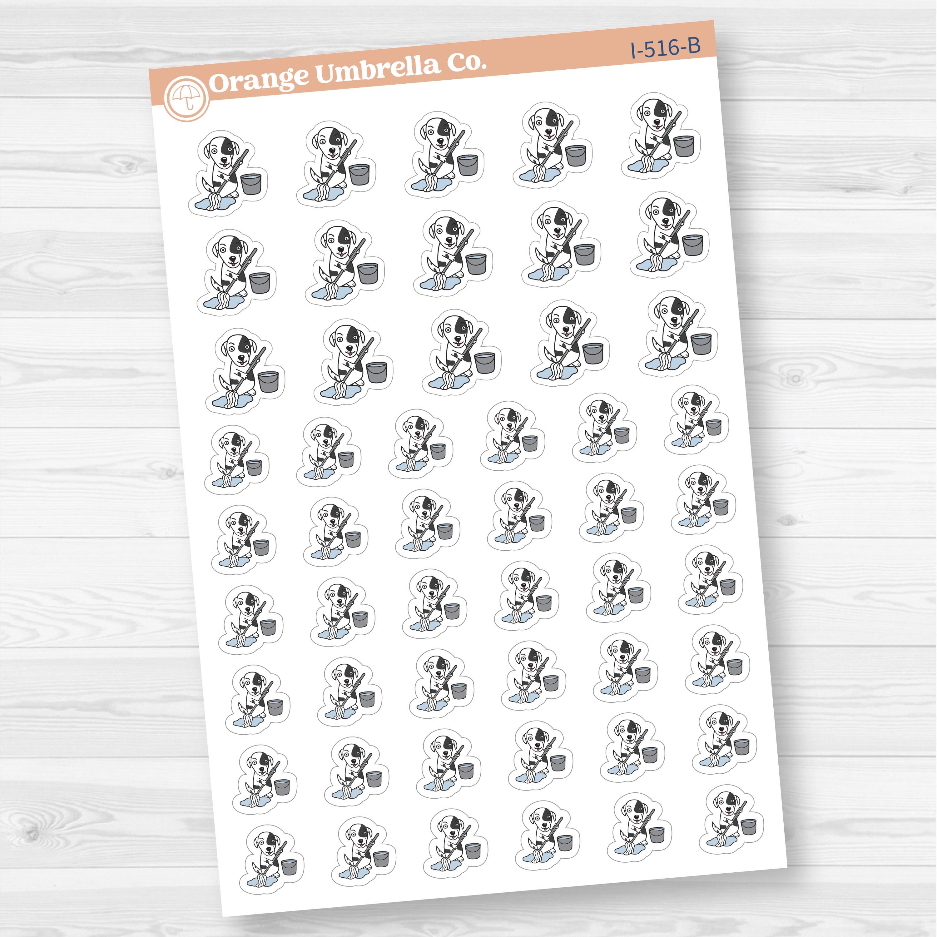 Stella Mop Floor Icons Chore Icons Planner Stickers | I-516