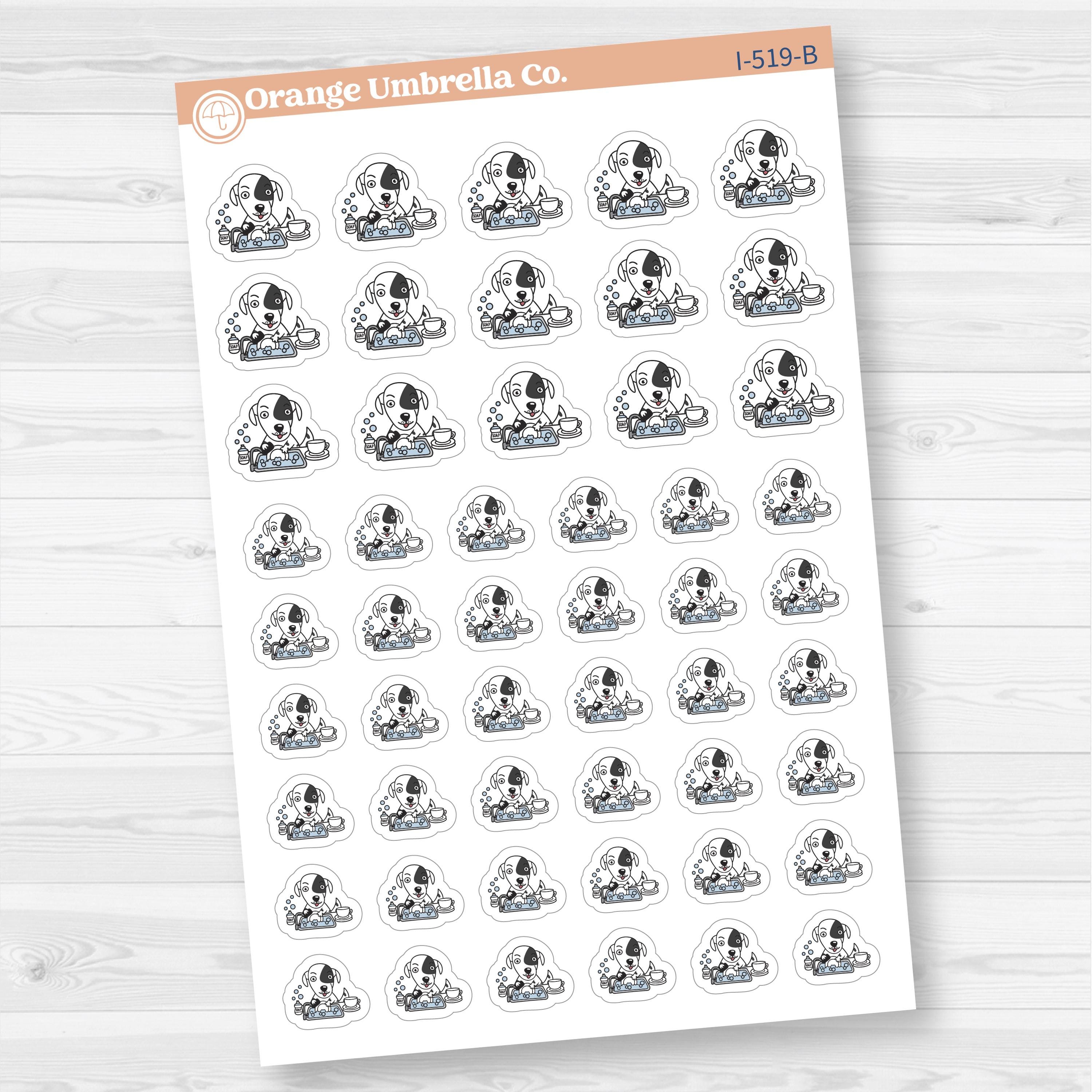 Stella Wash Dishes Chore Icons Planner Stickers | I-519