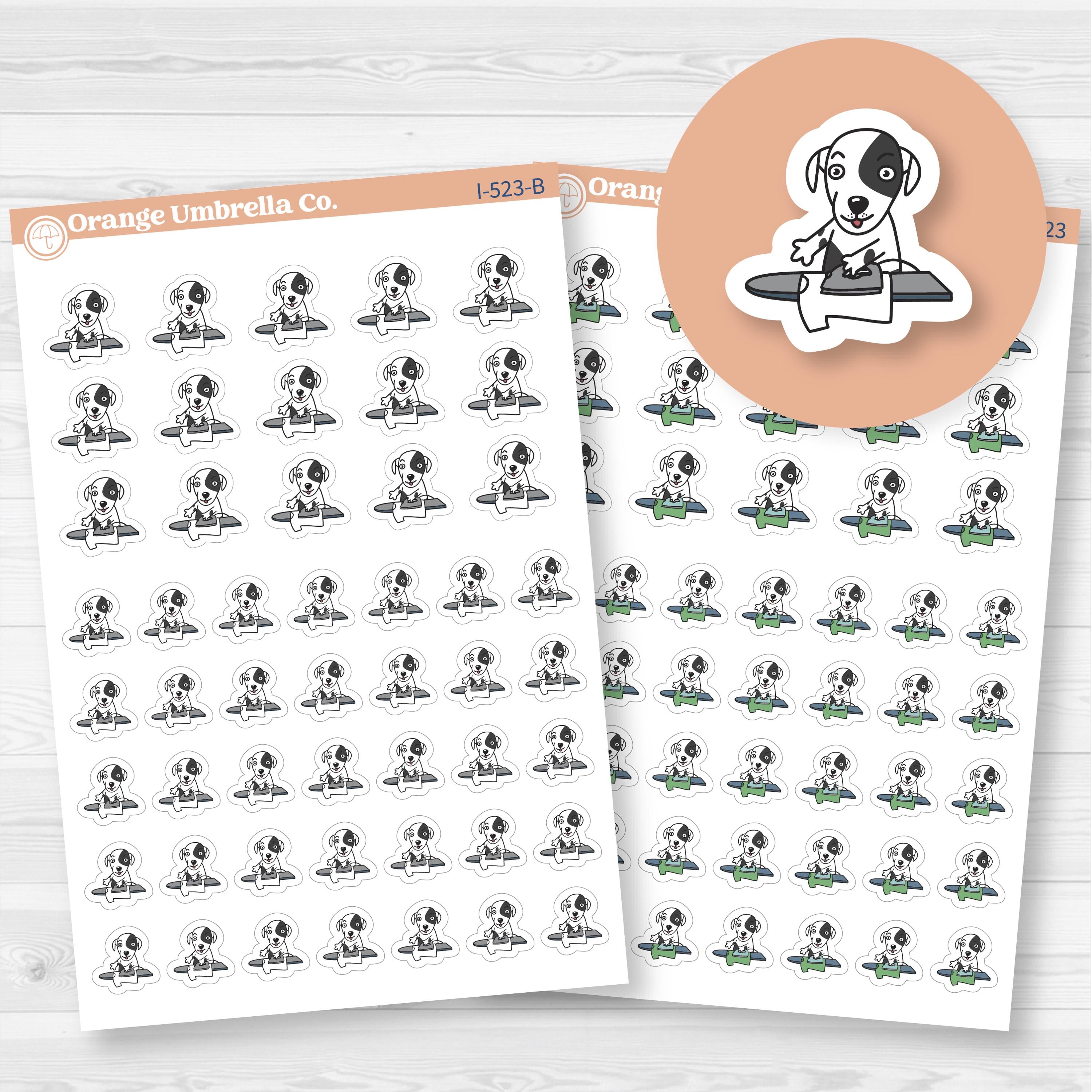 Stella Ironing Chore Icons Planner Stickers | I-523