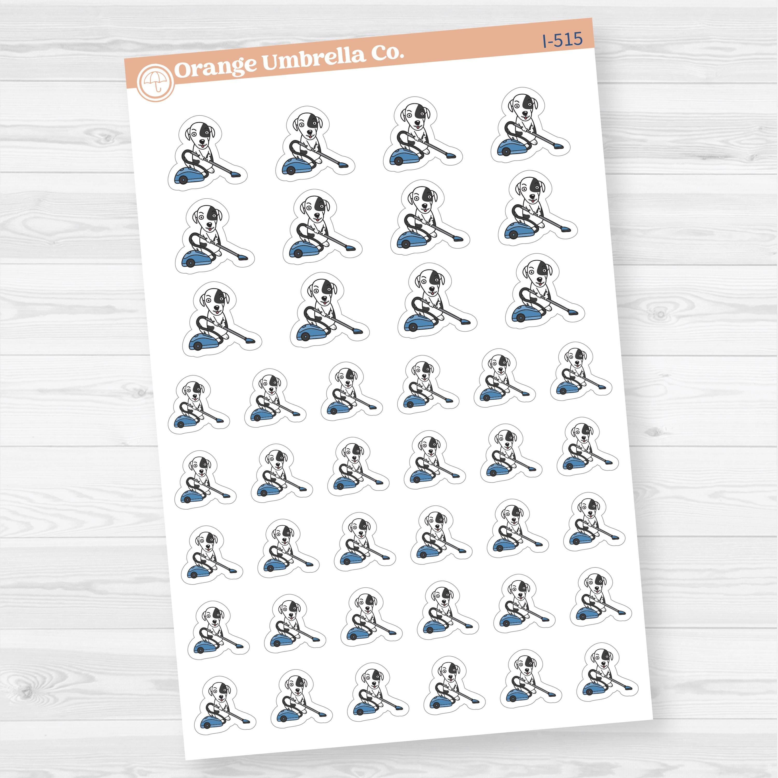 Stella Vacuum Chore Icons Planner Stickers | I-515