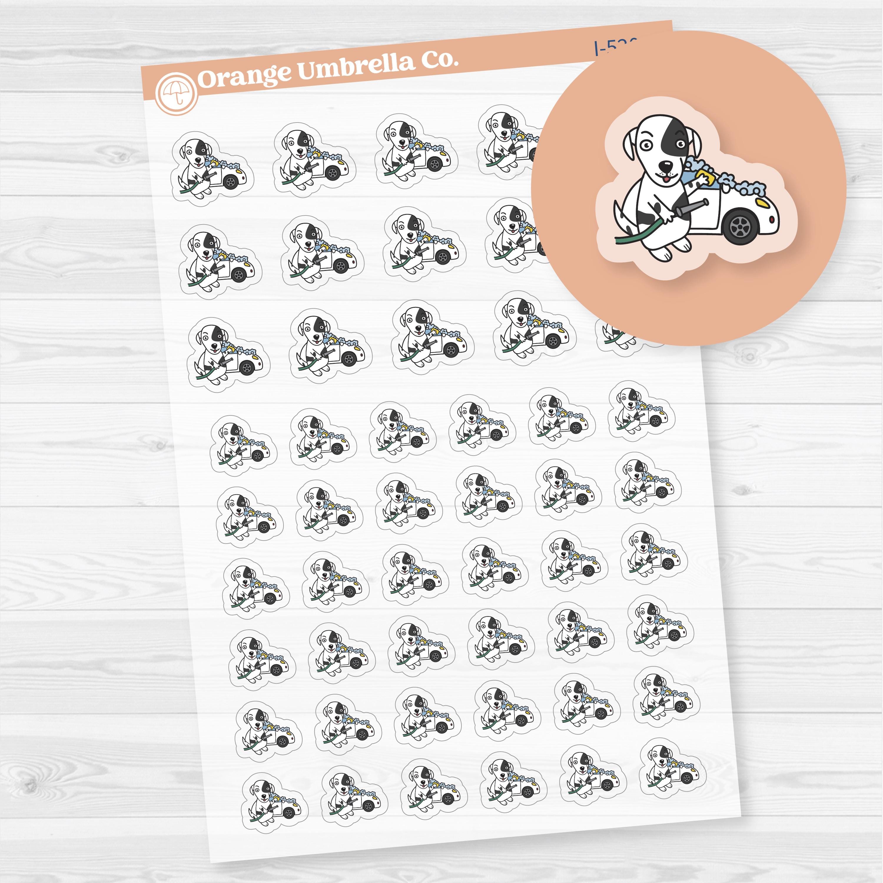 Stella Wash Car Chore Icons Planner Stickers | Clear Matte | I-520-BCM