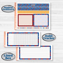 Floral Memorial Day Kit | 7x9 Plum Monthly & Dashboard Planner Kit Stickers | Brave | KIT-382-T