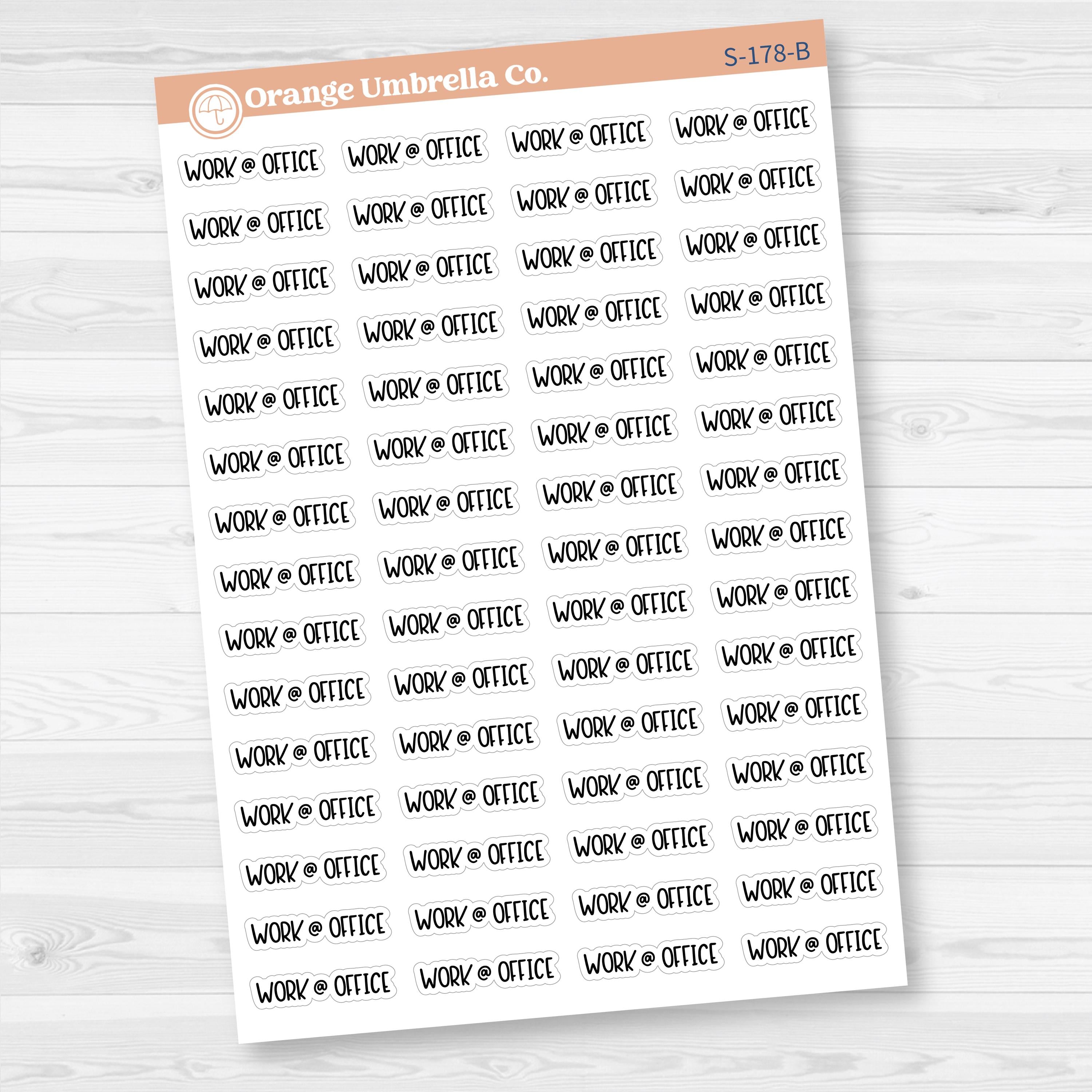 Work At Office Script Planner Stickers | F8 | S-178