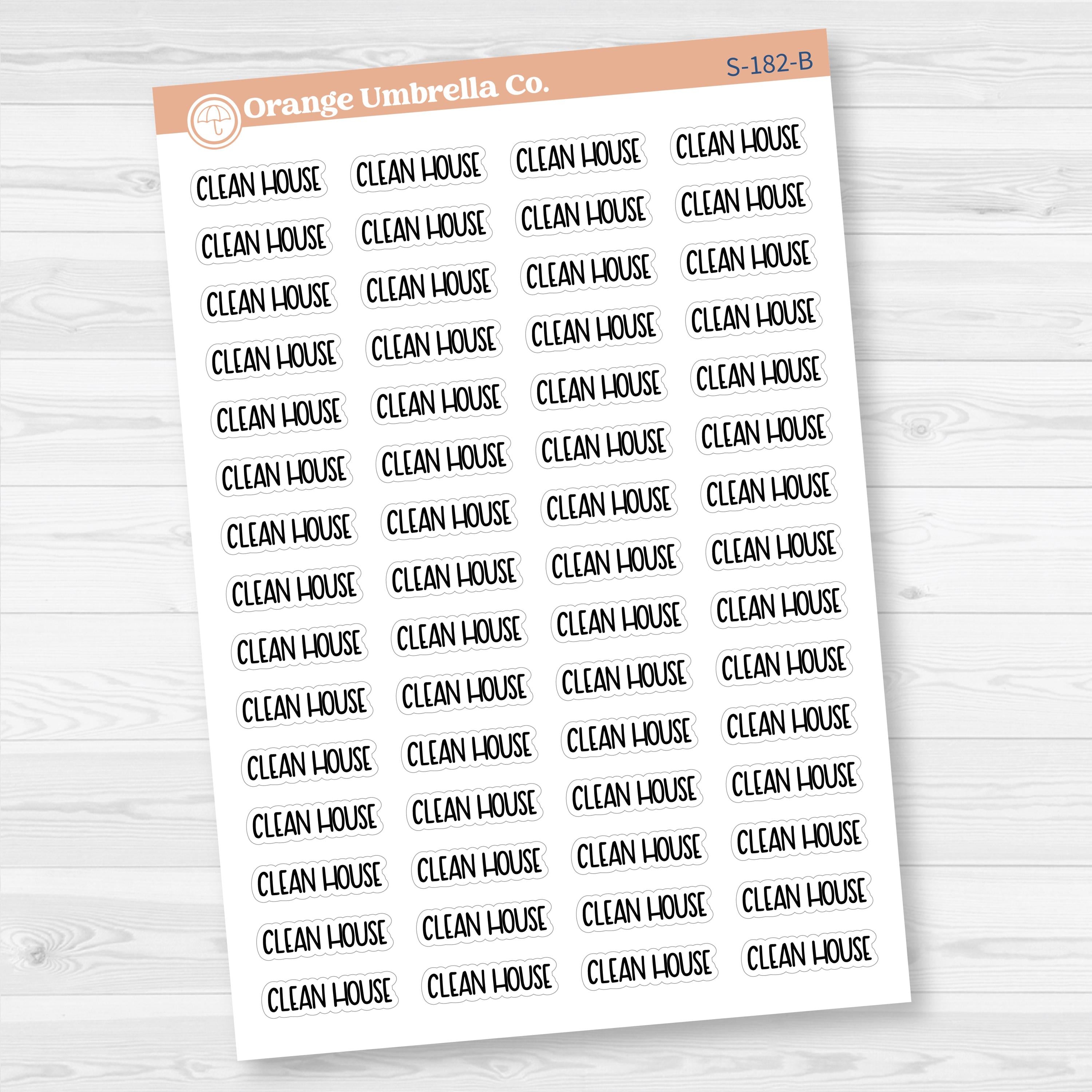 Clean House Script Planner Stickers | F8 | S-182