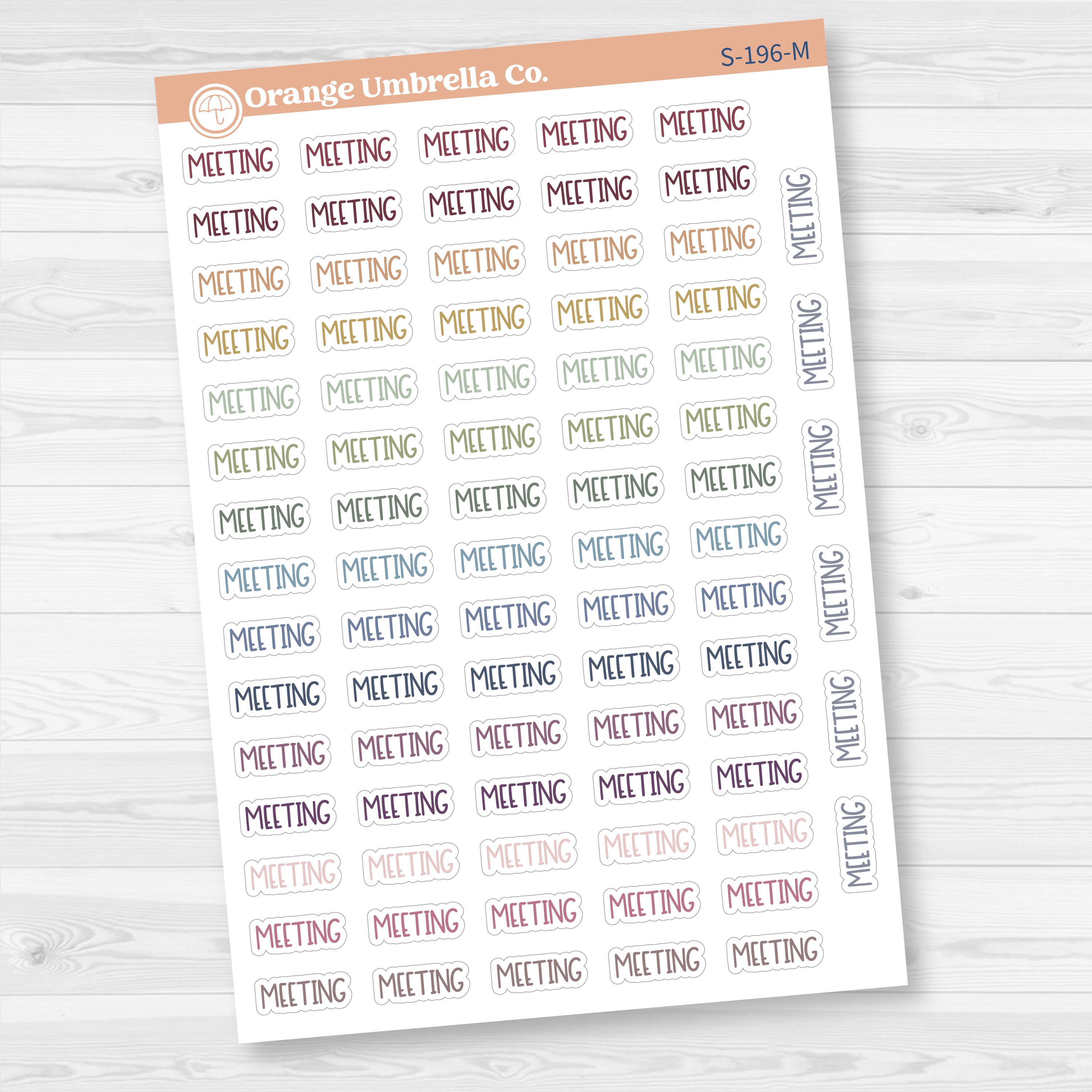 Meeting Planner Stickers | F8 | S-196