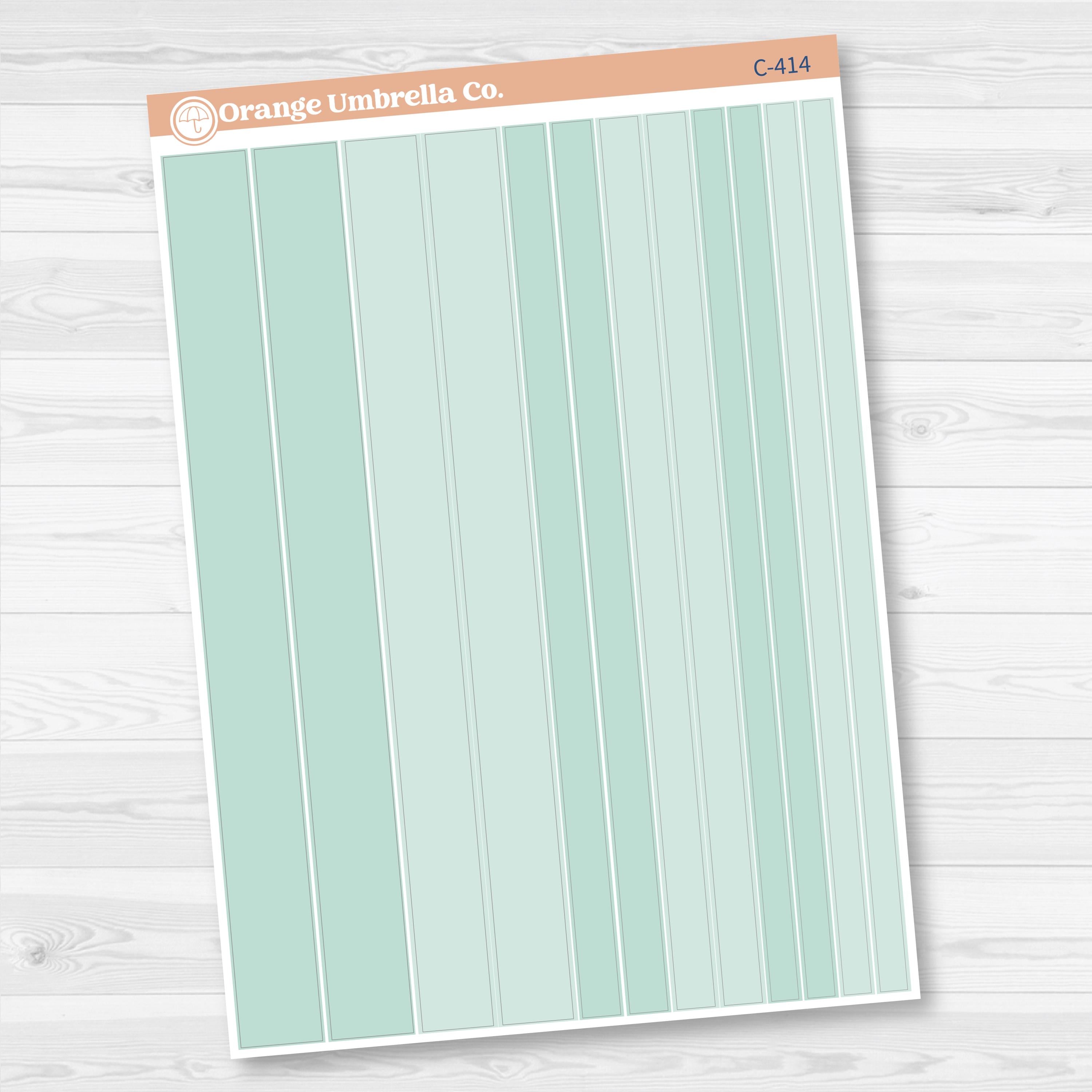 Washi Strip Planner Stickers | Vibrant Color Palette | C-411-C-422