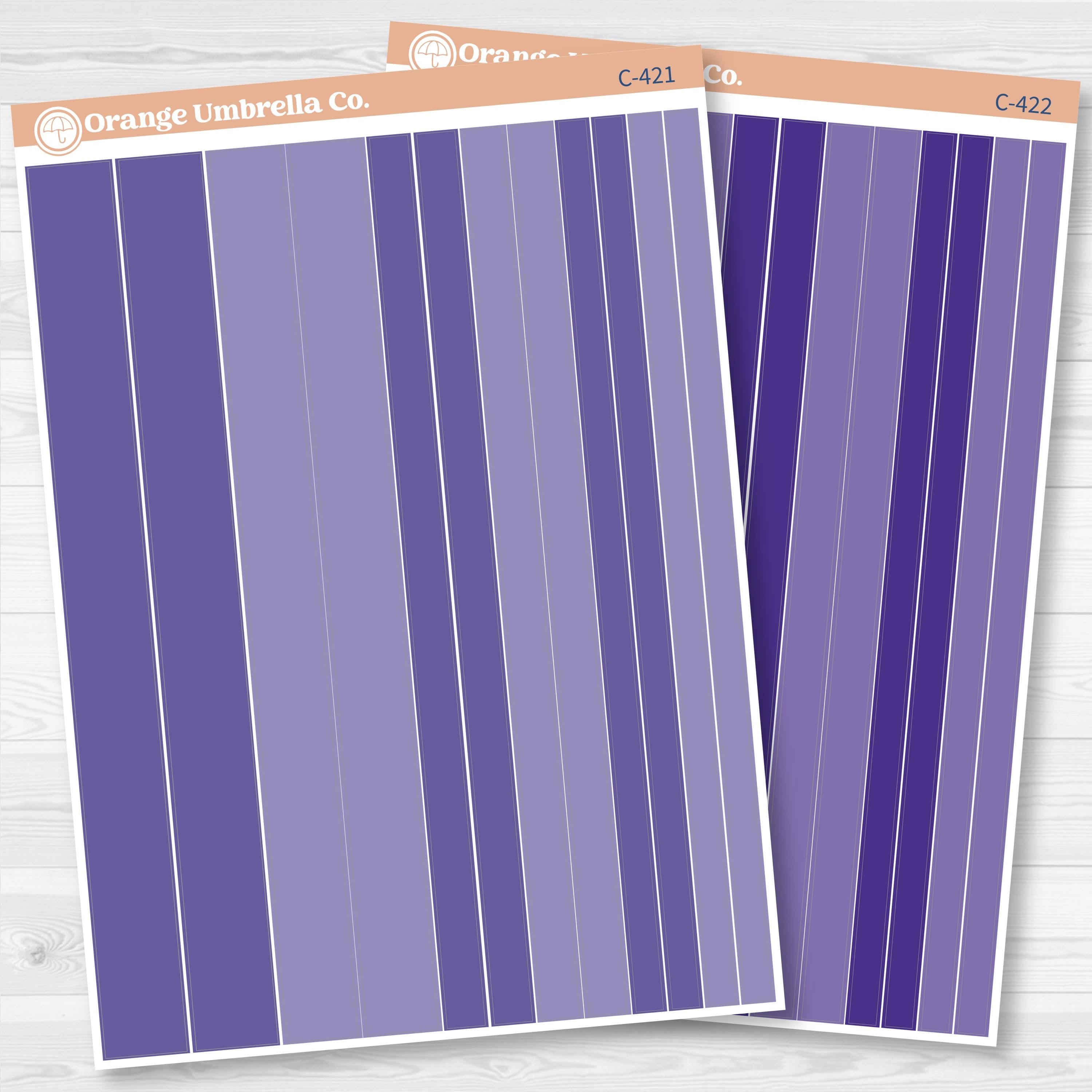 Washi Strip Planner Stickers | Vibrant Color Palette | C-411-C-422