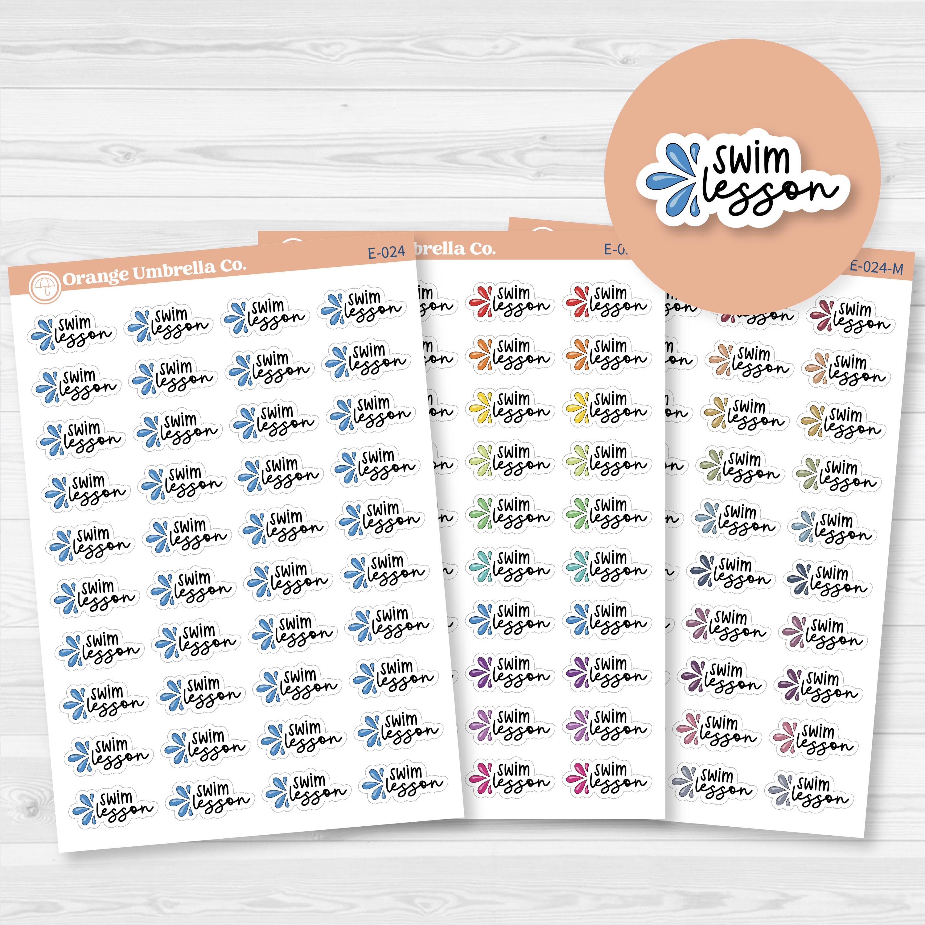 Swim Lesson Icon Script Planner Stickers | F17 | E-024