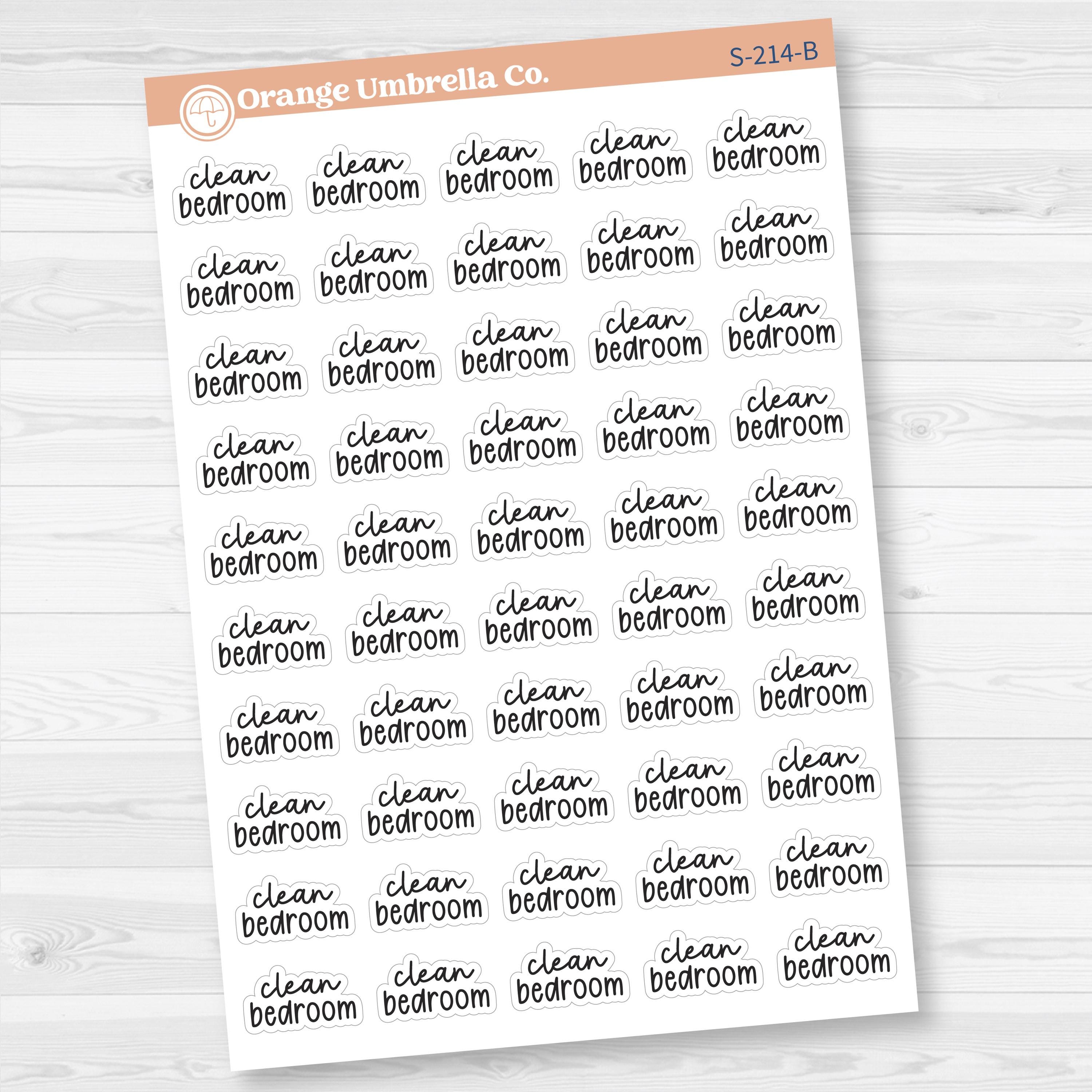 Clean Bedroom Script Planner Stickers | F17 | S-214