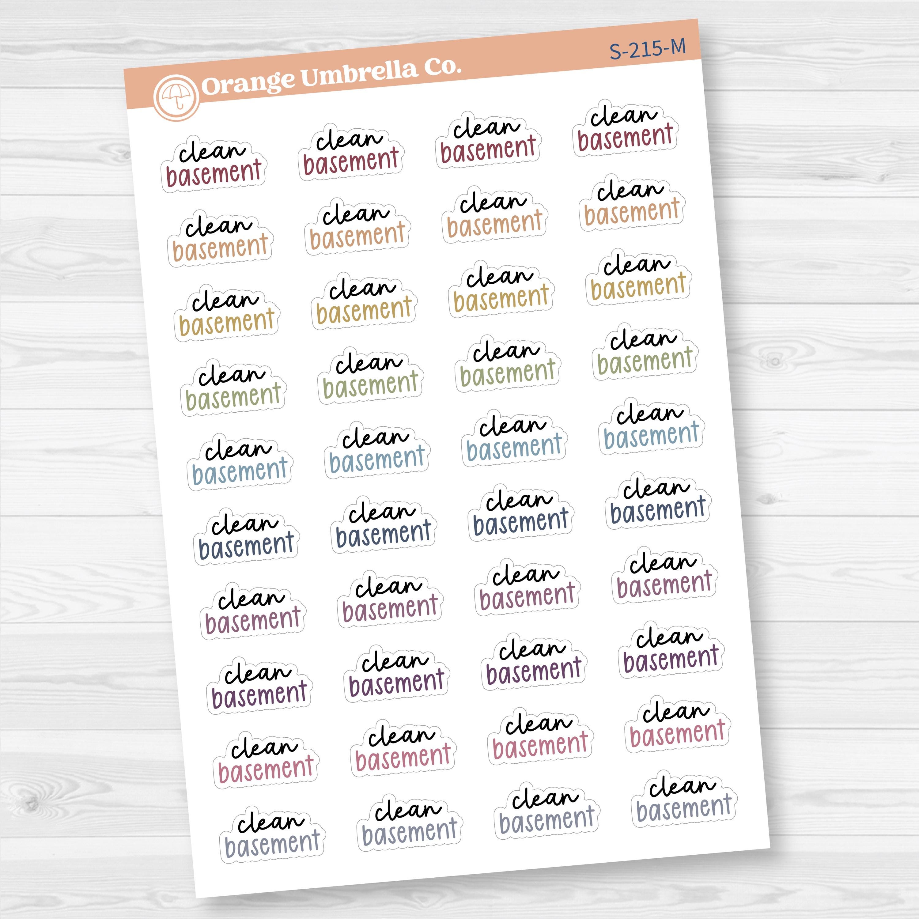 Clean Basement Script Planner Stickers | F17 | S-215