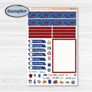 Floral Memorial Day Kit | A5 Compact Vertical Planner Kit Stickers for Erin Condren | Brave | KIT-382-G