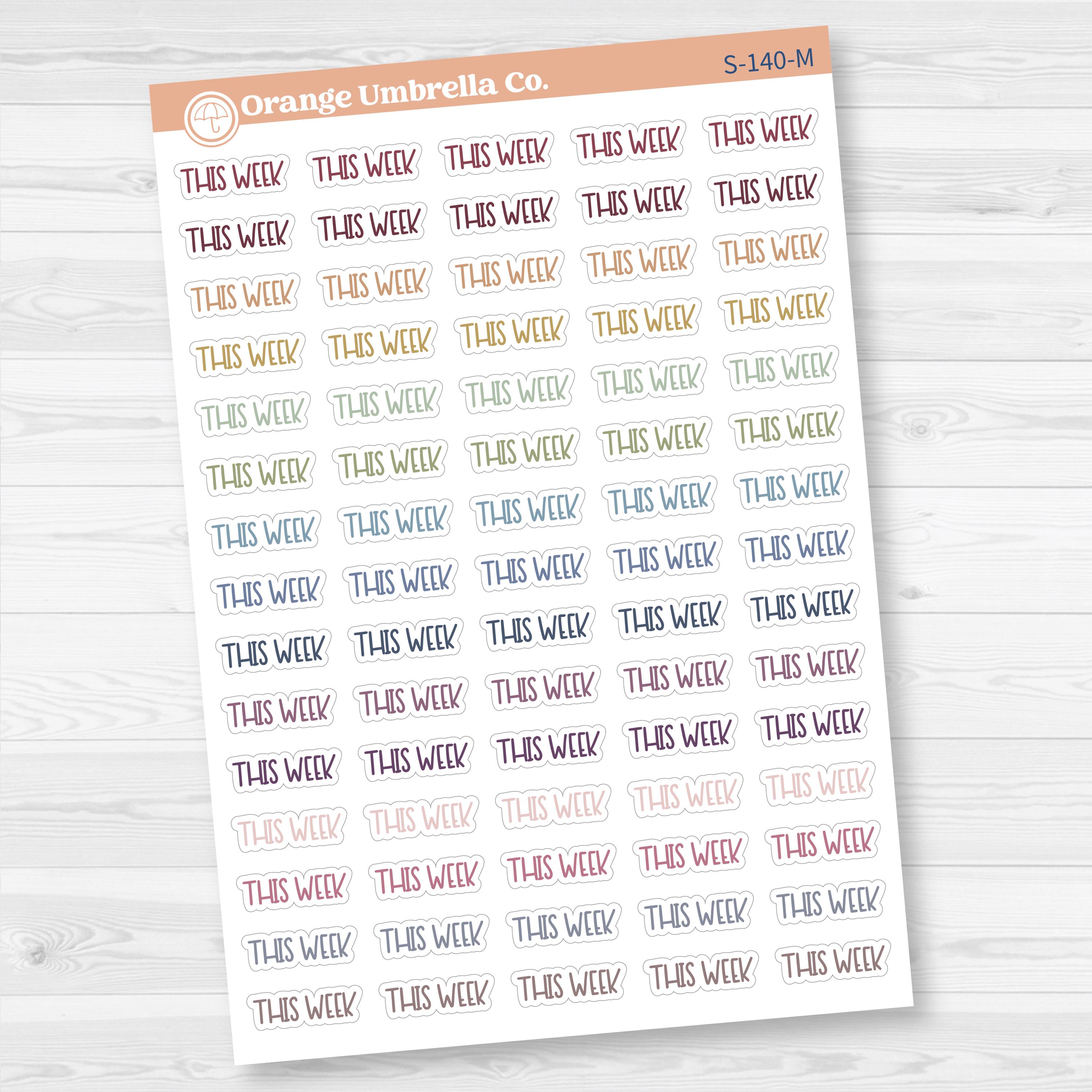 This Week Planner Stickers | F8 | S-140