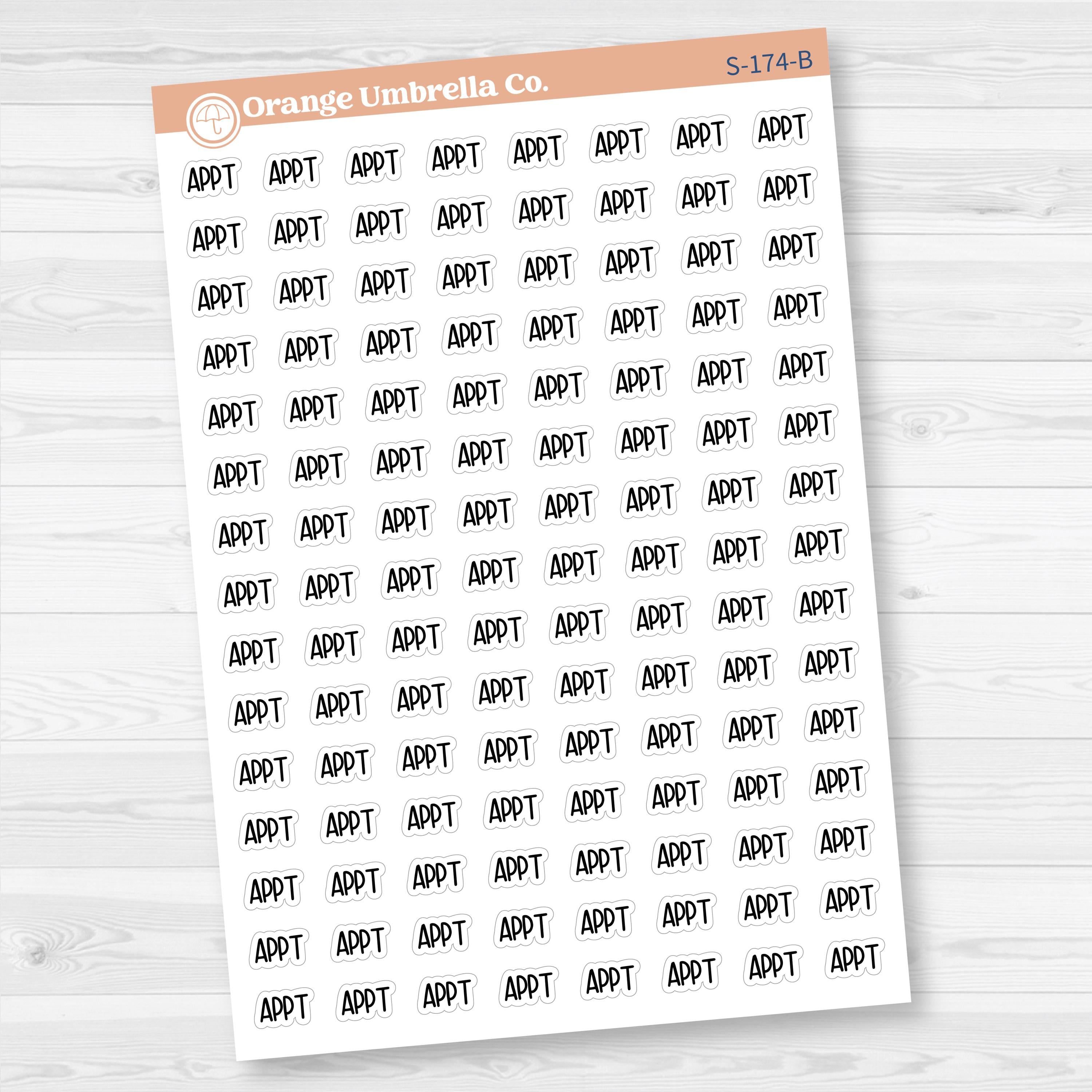 Appointment Planner Stickers | F8 | S-174