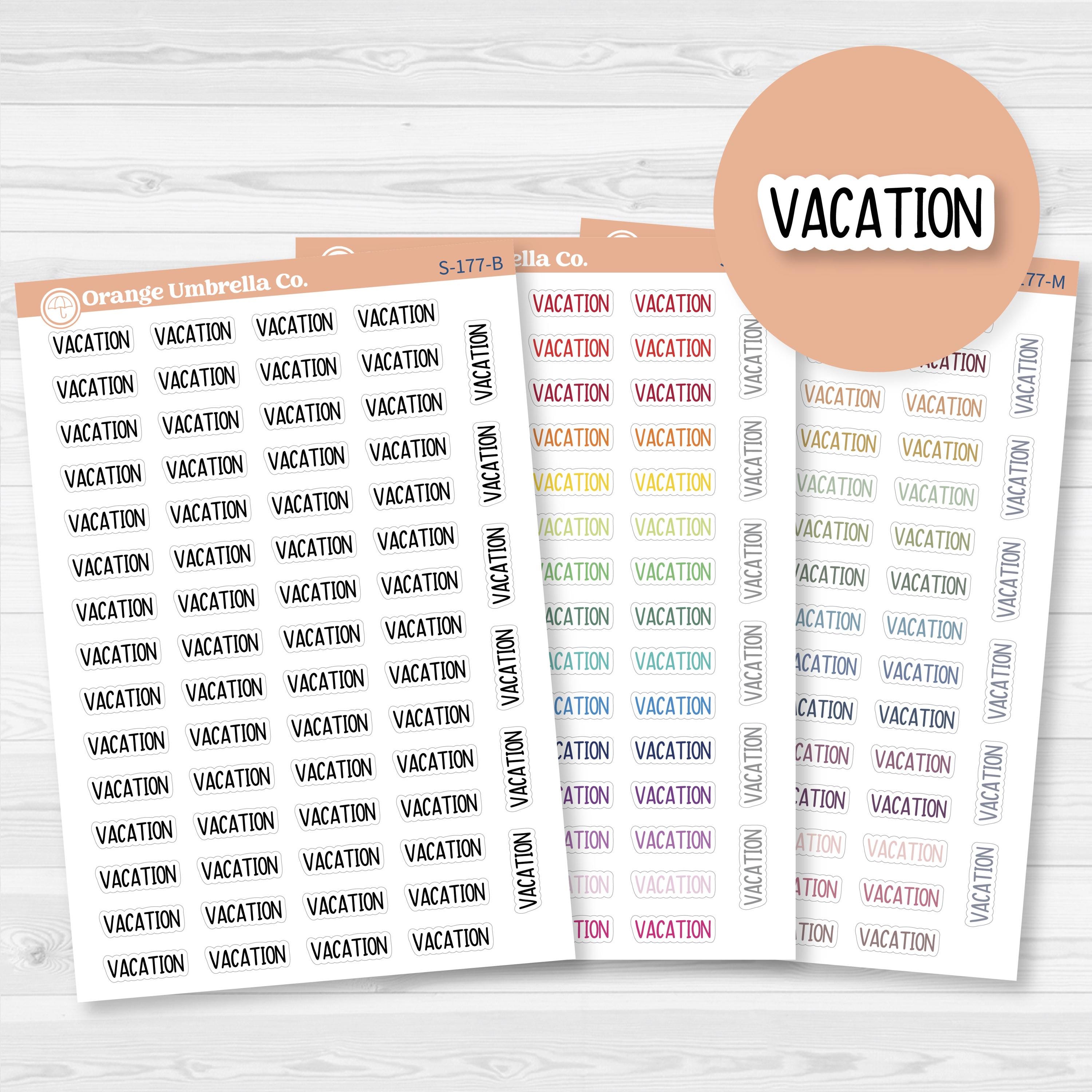 Vacation Planner Stickers | F8 | S-177