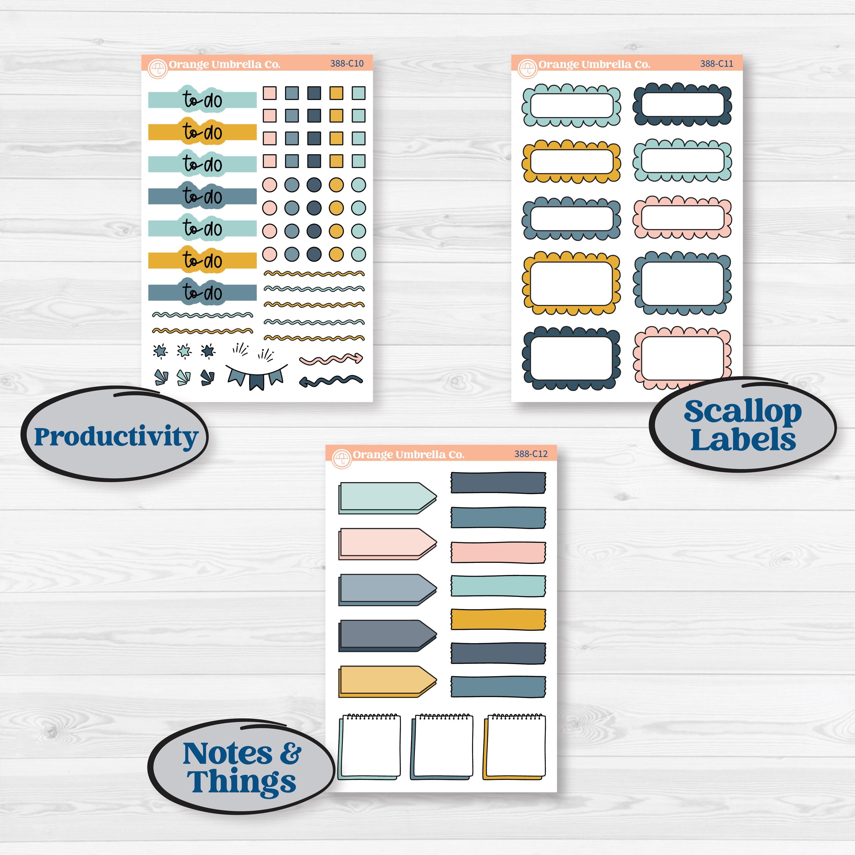 Summer Ocean Beach Kit | Weekly Add-On Labels Planner Kit Stickers | Seas the Day | KIT-388-C