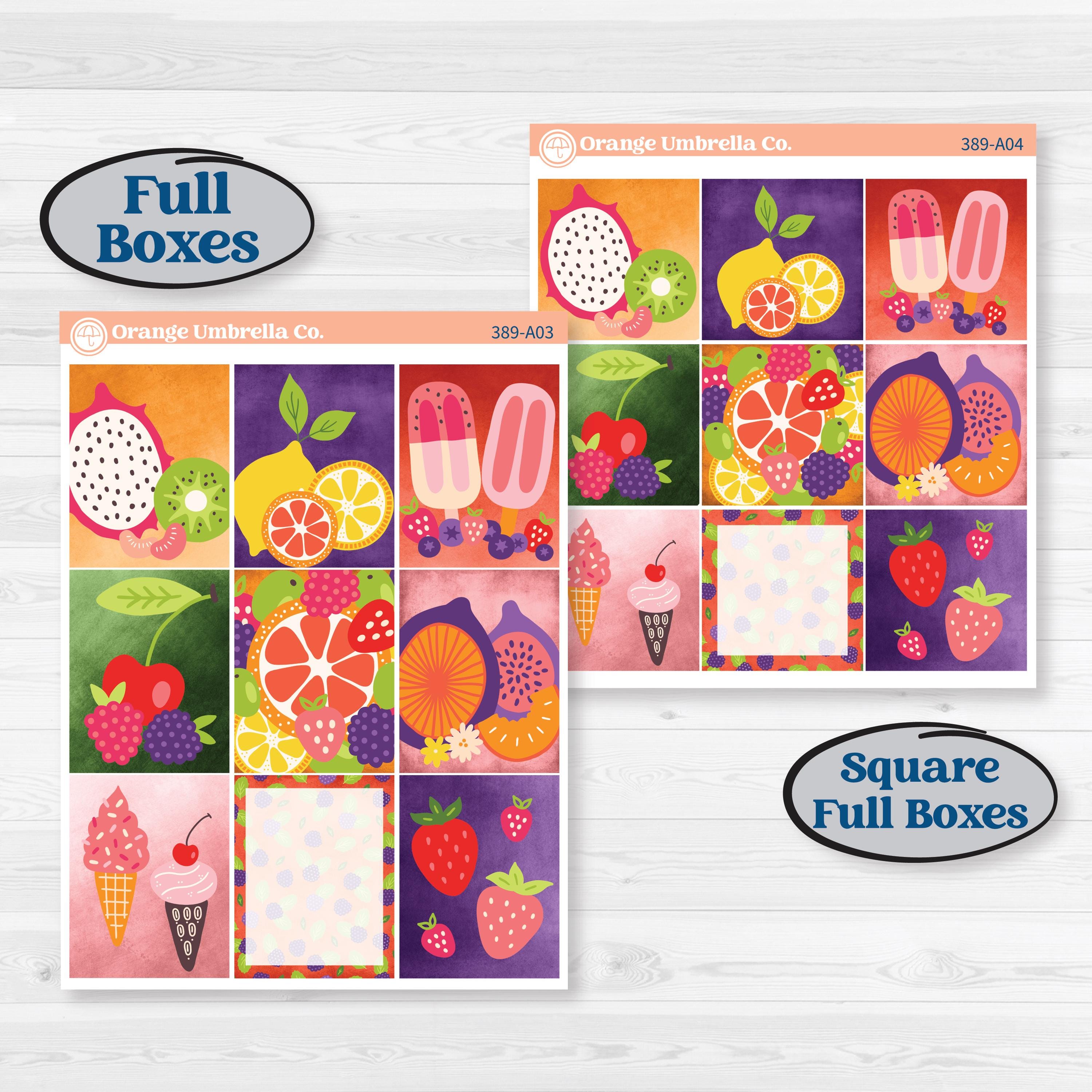 Summer Fruit Kit | Weekly Sticker Kit for Vertical Planners like Erin Condren | Ripe | KIT-389-A