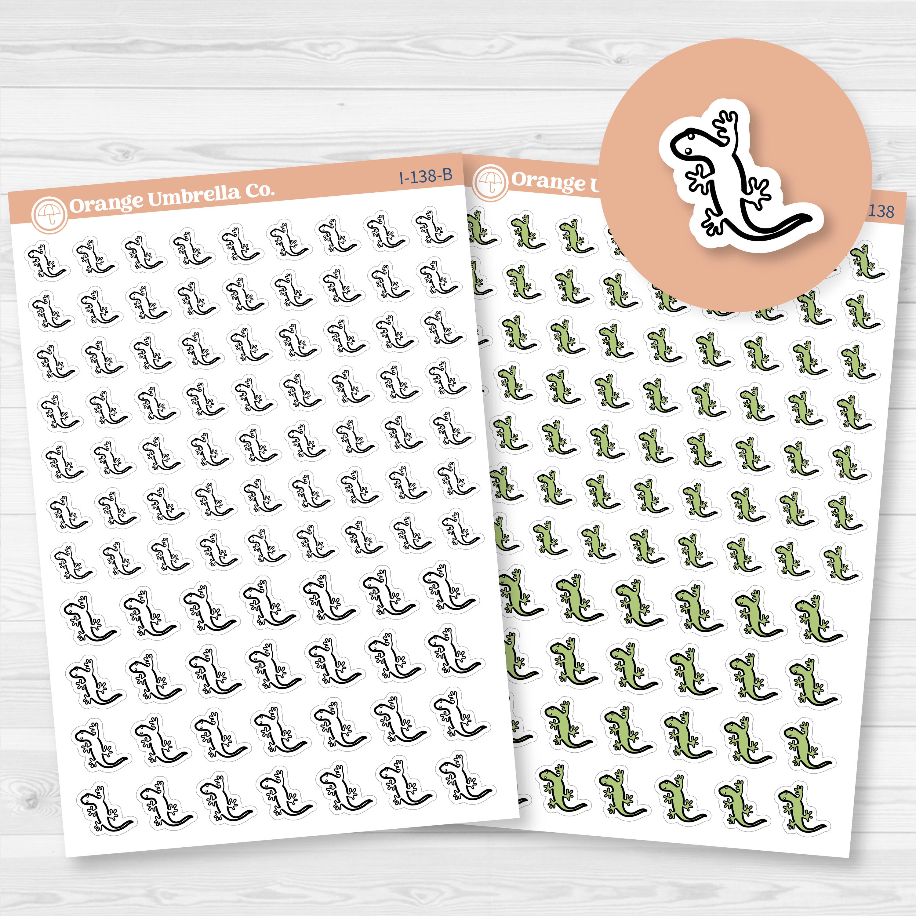 Lizard Icons | Feed Gecko | Hand Doodled Icons Planner Stickers | I-138