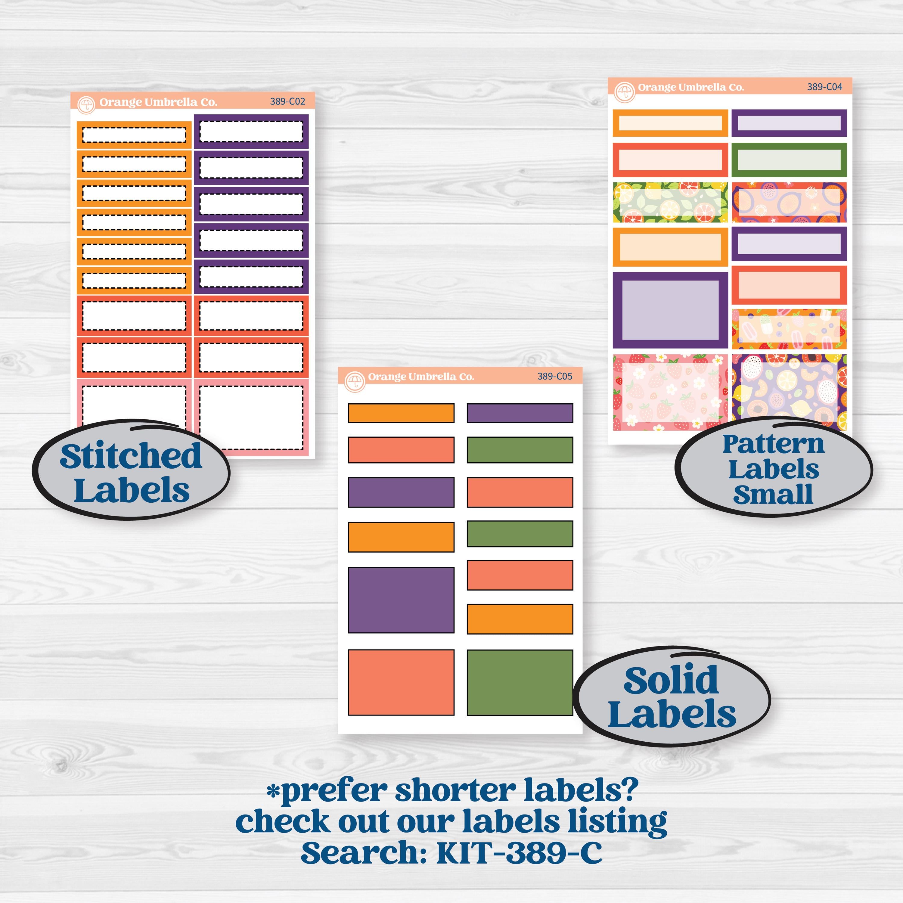 Summer Fruit Kit | A5 Compact Vertical Planner Kit Stickers for Erin Condren | Ripe | KIT-389-G