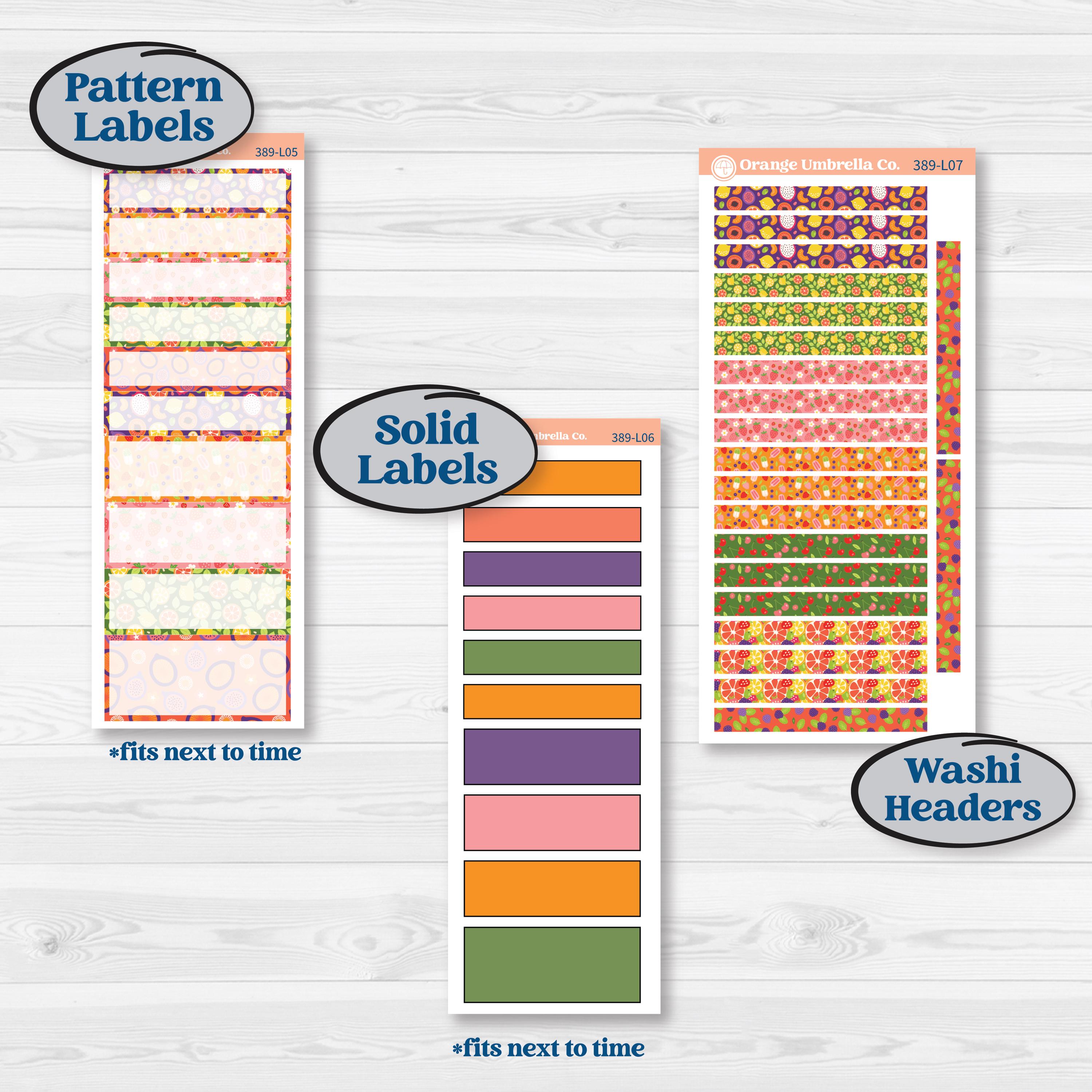 Summer Fruit Kit | A5 Daily Duo Planner Kit Stickers | Ripe | KIT-89-L