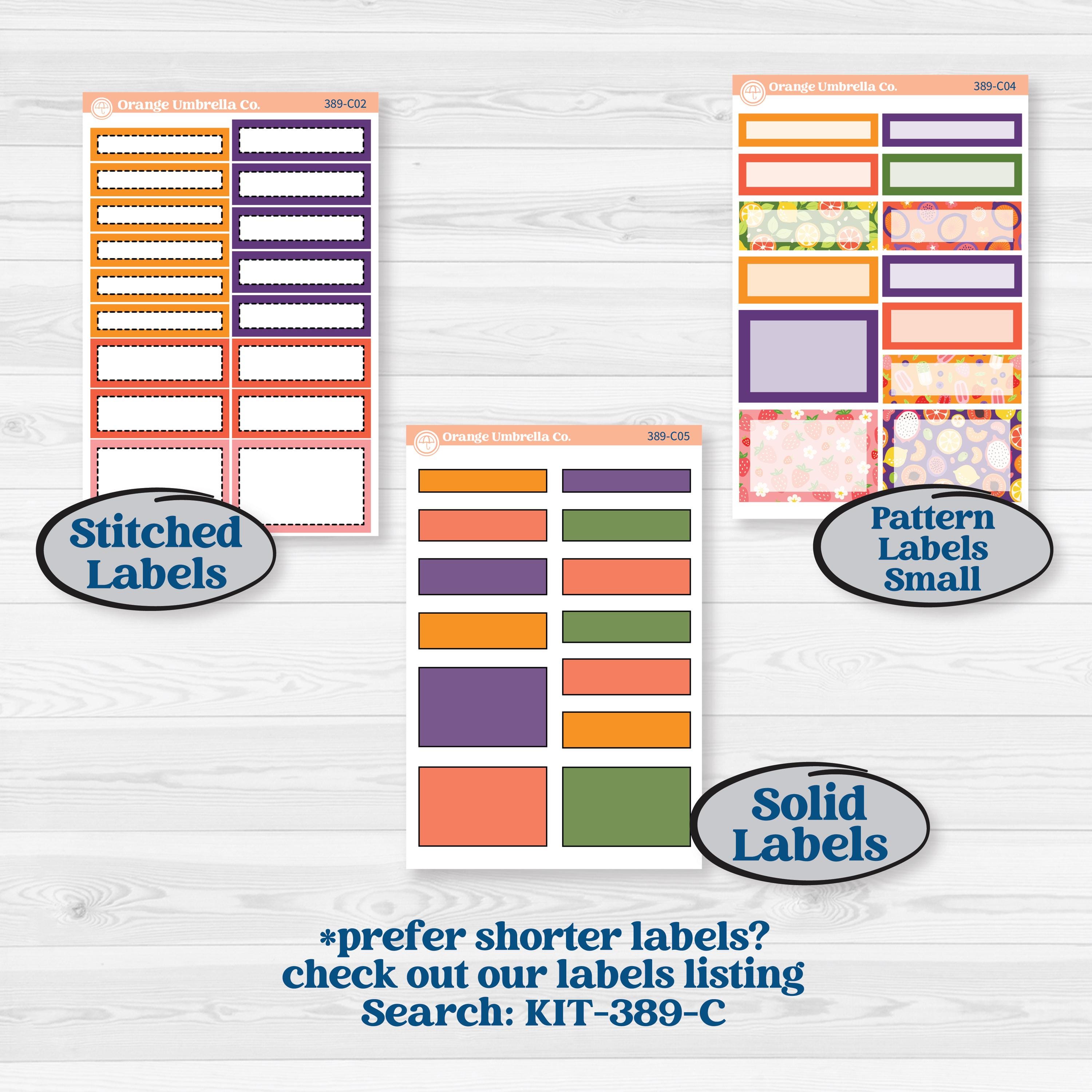 Summer Fruit Kit | 7x9 Plum Daily Planner Kit Stickers | Ripe | KIT-389-P