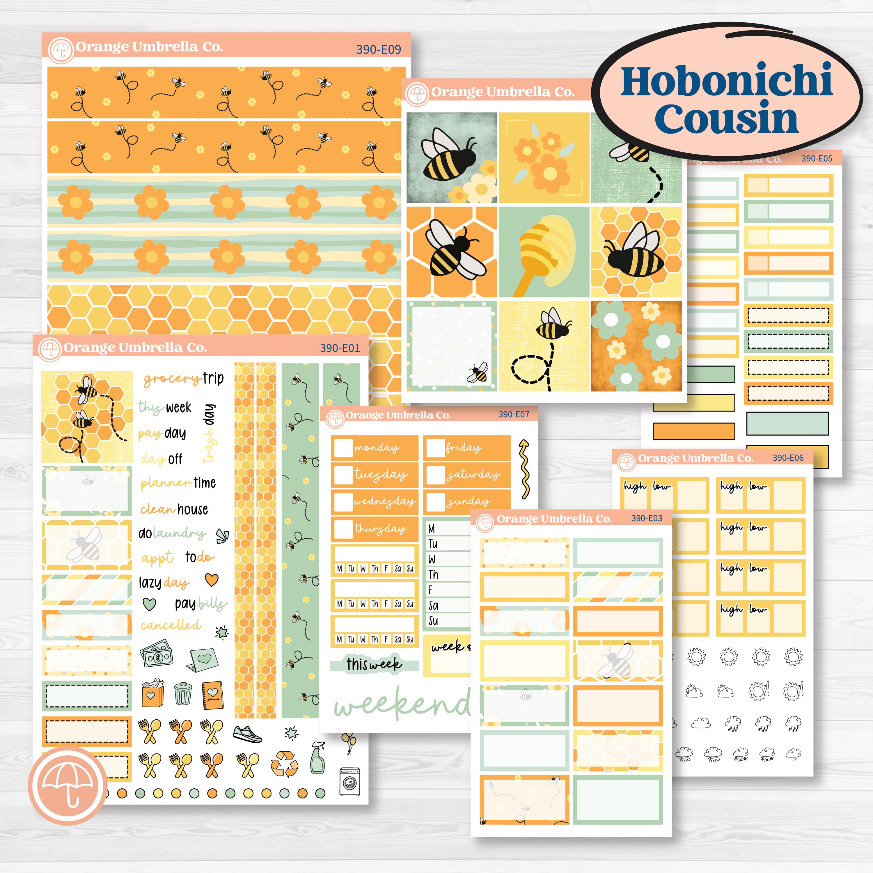Bee Planner Kit | Hobonichi Cousin Weekly & Daily Planner Kit Stickers | Buzz Off | KIT-390-E