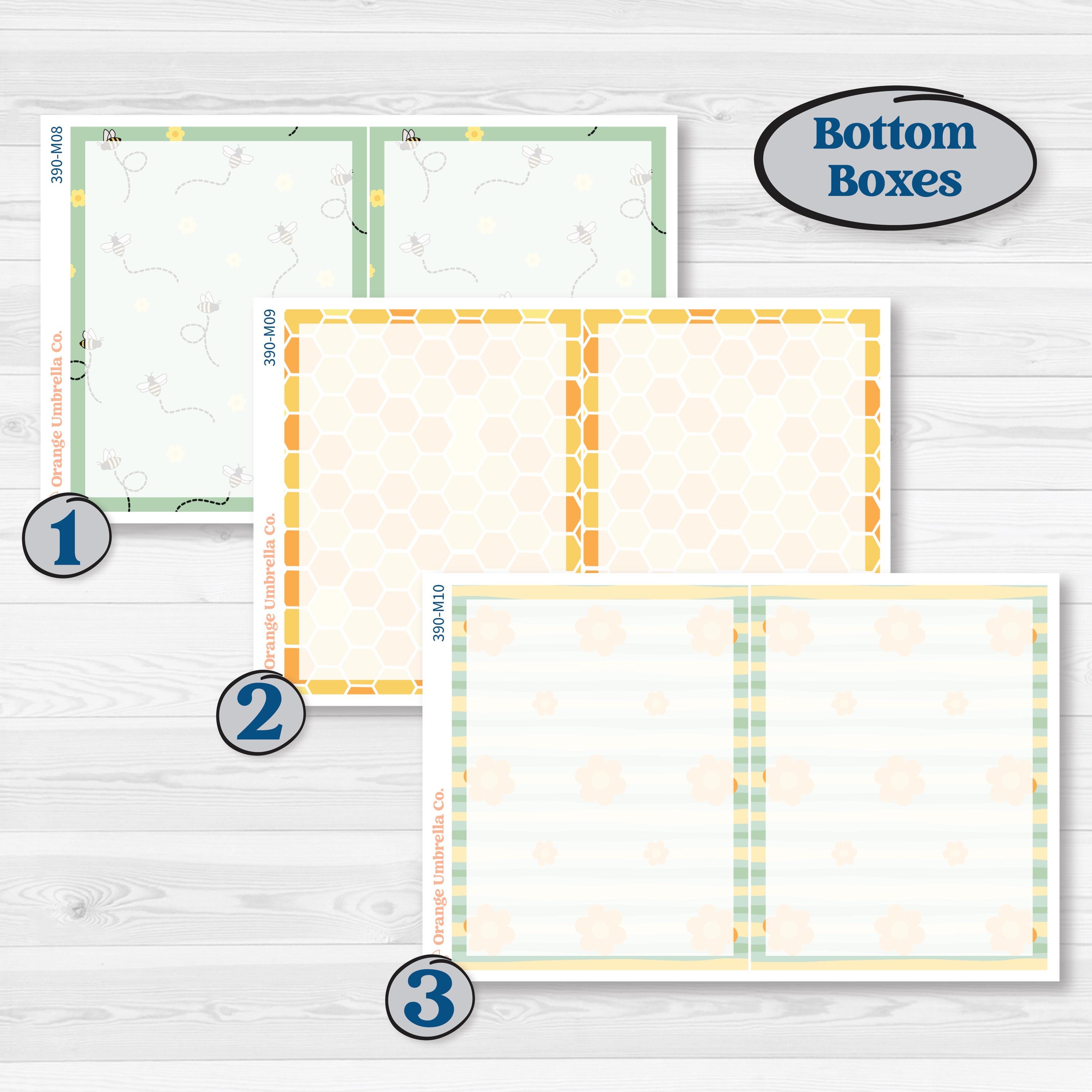 Bee Planner Kit | 7x9 Erin Condren Daily Duo Planner Kit Stickers | Buzz Off | KIT-390-M