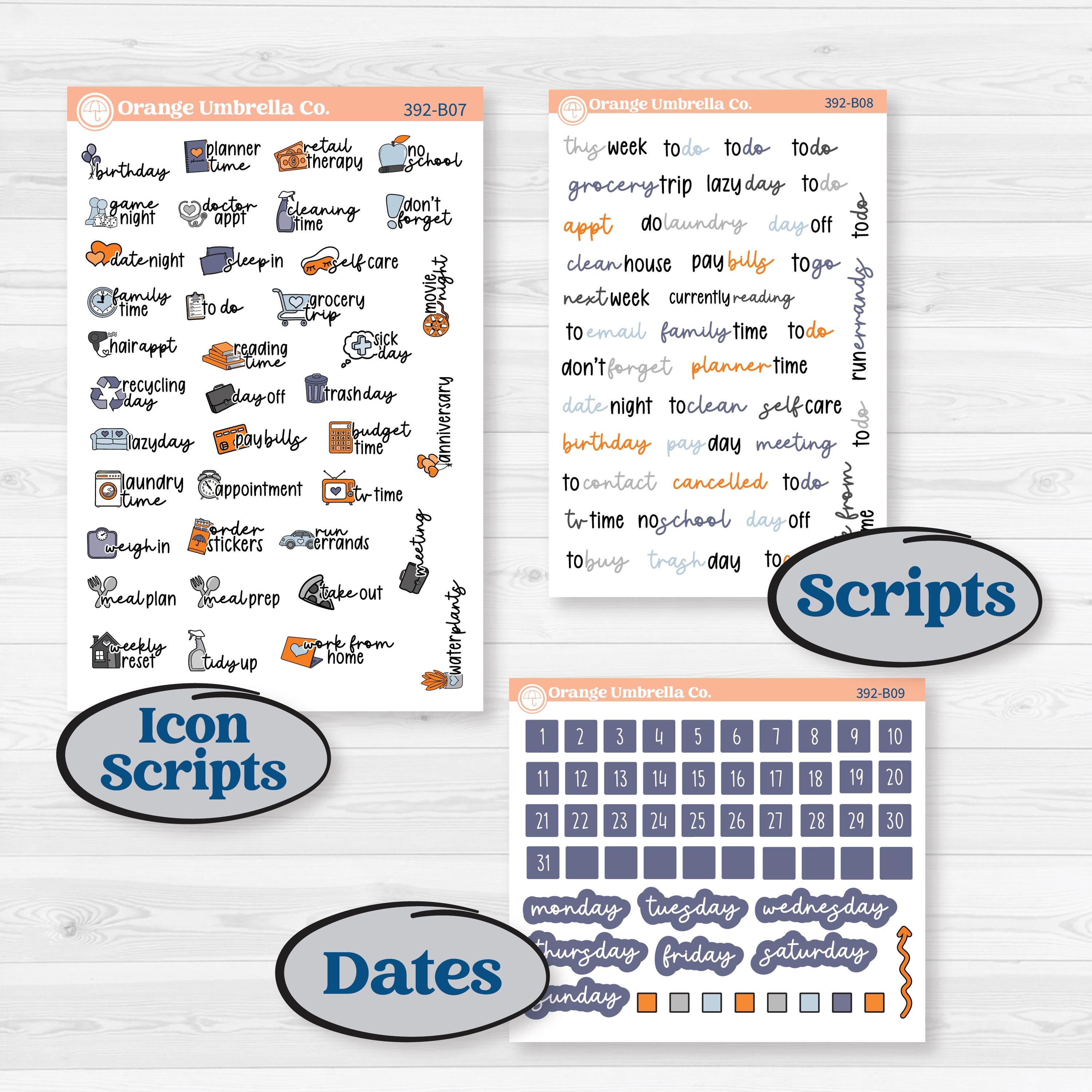Father’s Day Kit | Weekly Add-On Planner Kit Stickers | Dapper Dad | KIT-392-B