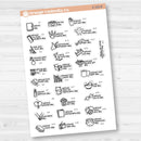 August Wacky Holidays Mini Script Planner Stickers | F17 | E-335
