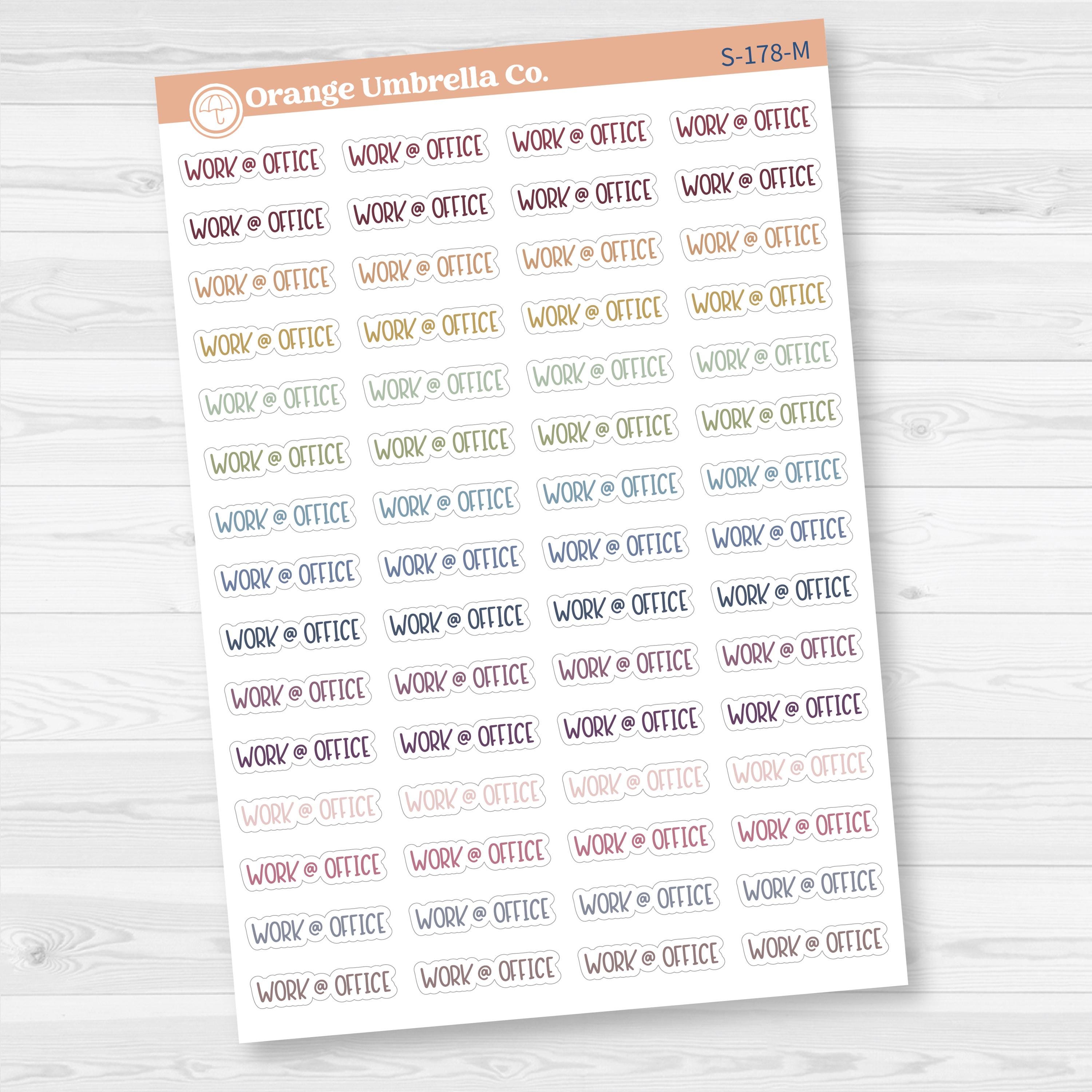 Work At Office Script Planner Stickers | F8 | S-178