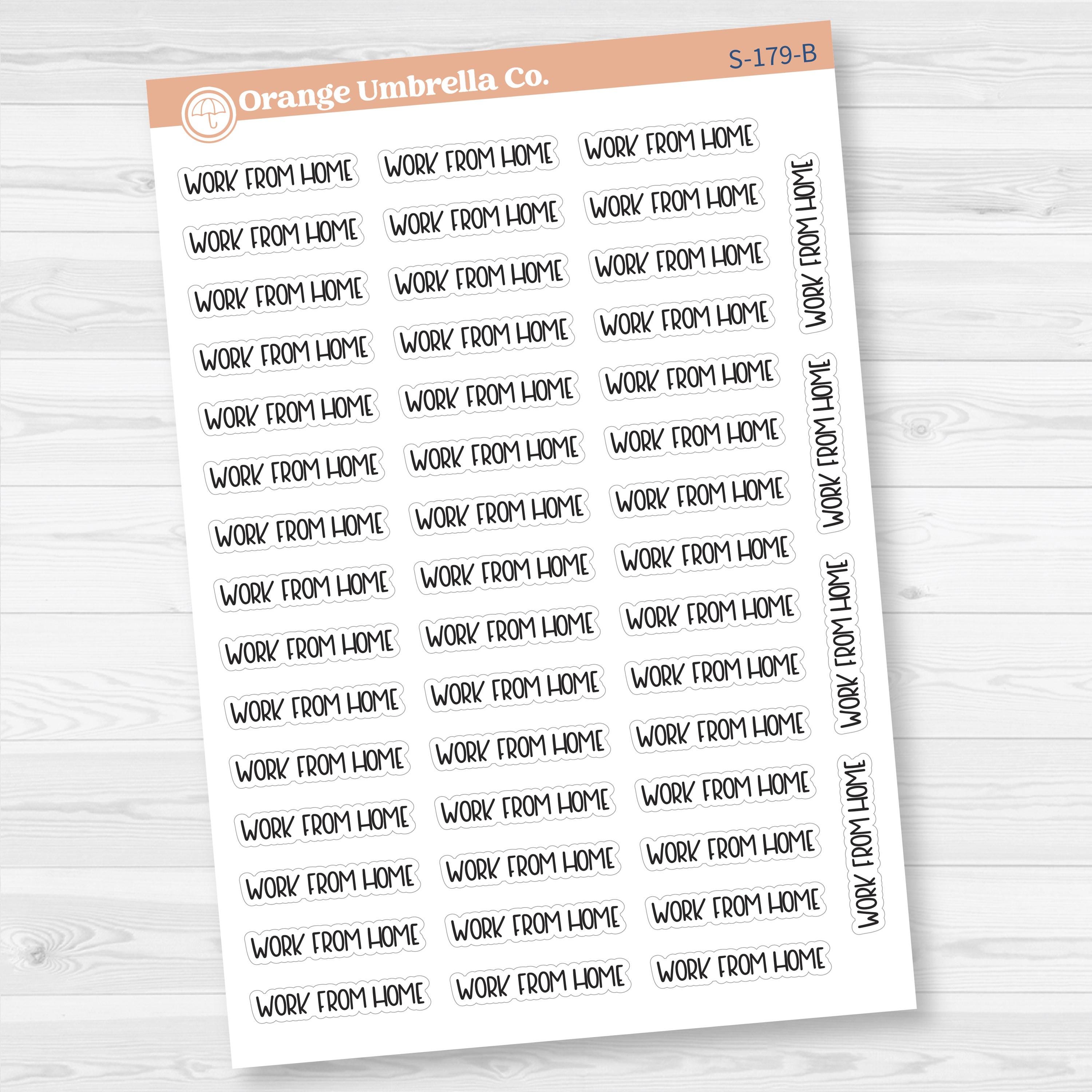 Work From Home Planner Stickers | F8 | S-179