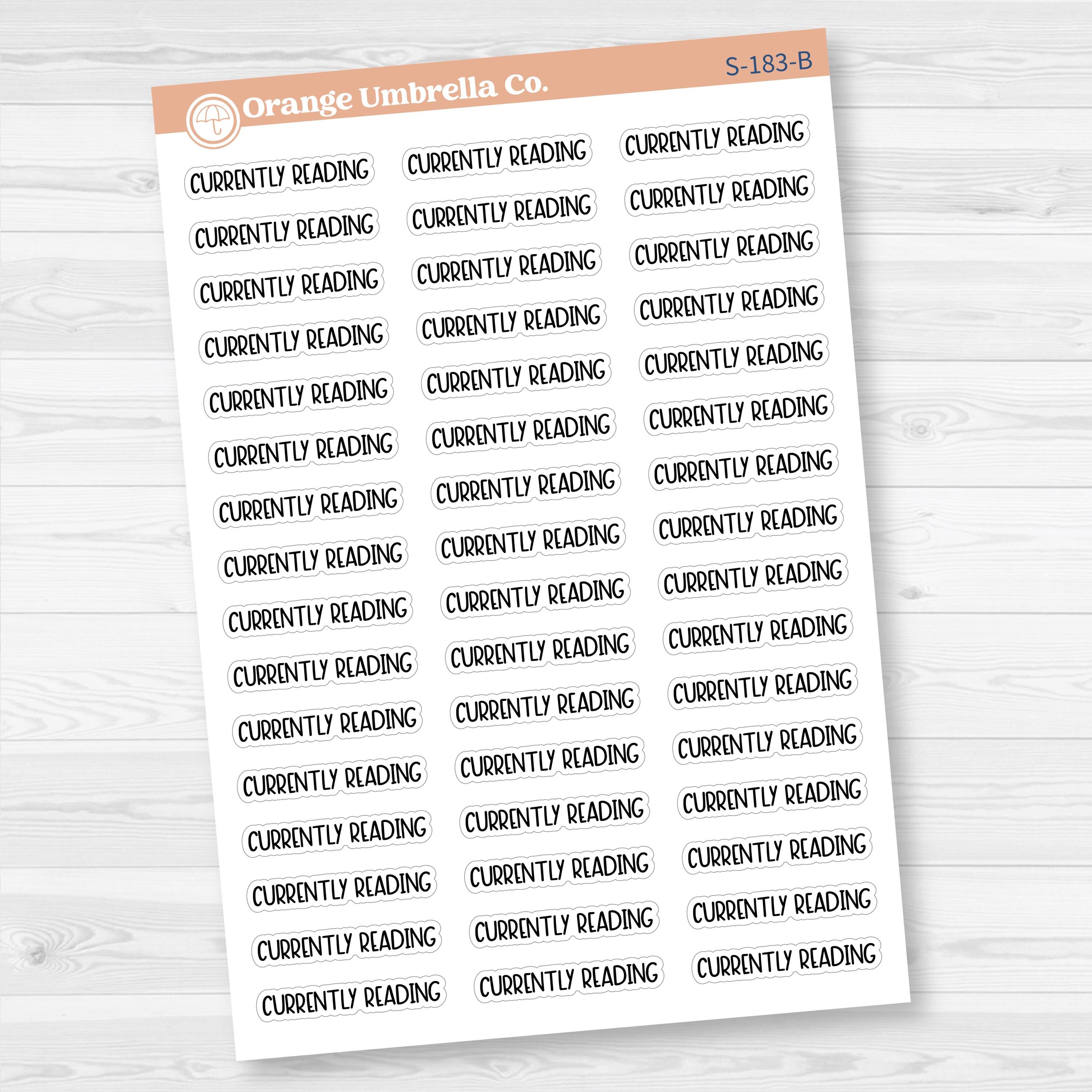 Currently Reading Planner Stickers | F8 | S-183