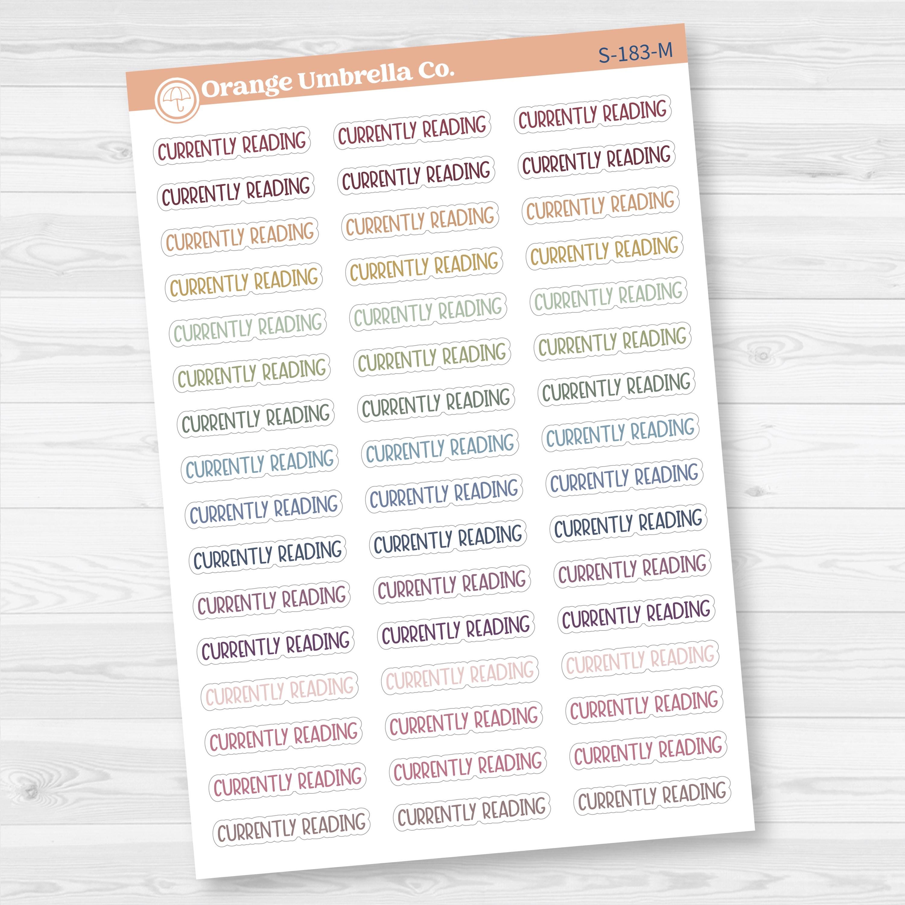 Currently Reading Planner Stickers | F8 | S-183