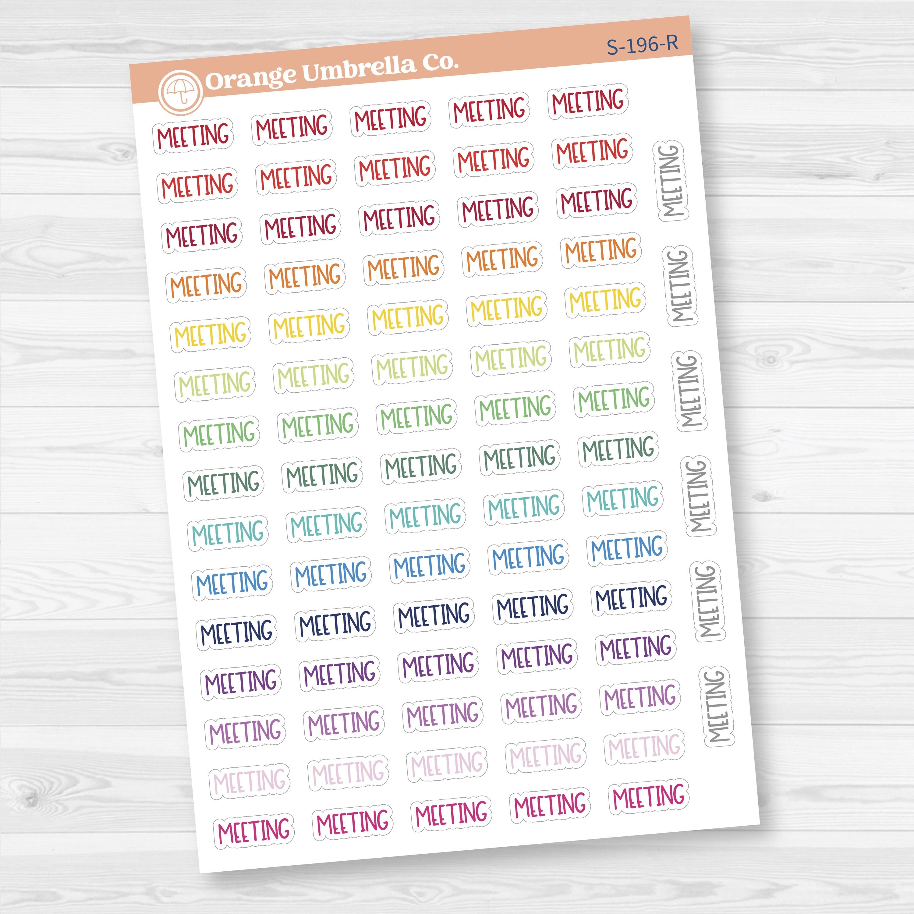 Meeting Planner Stickers | F8 | S-196