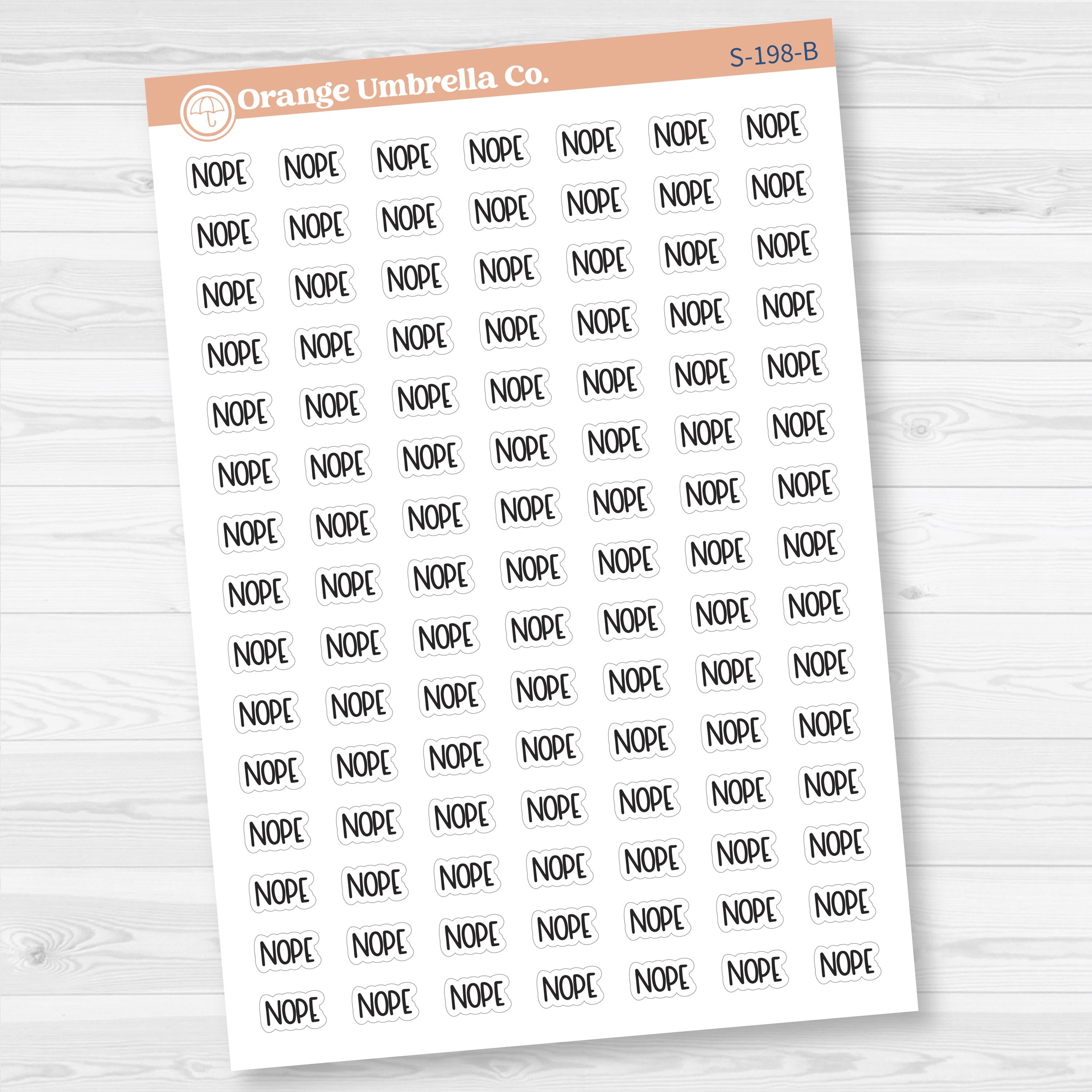 Nope Script Planner Stickers | F8 | S-198