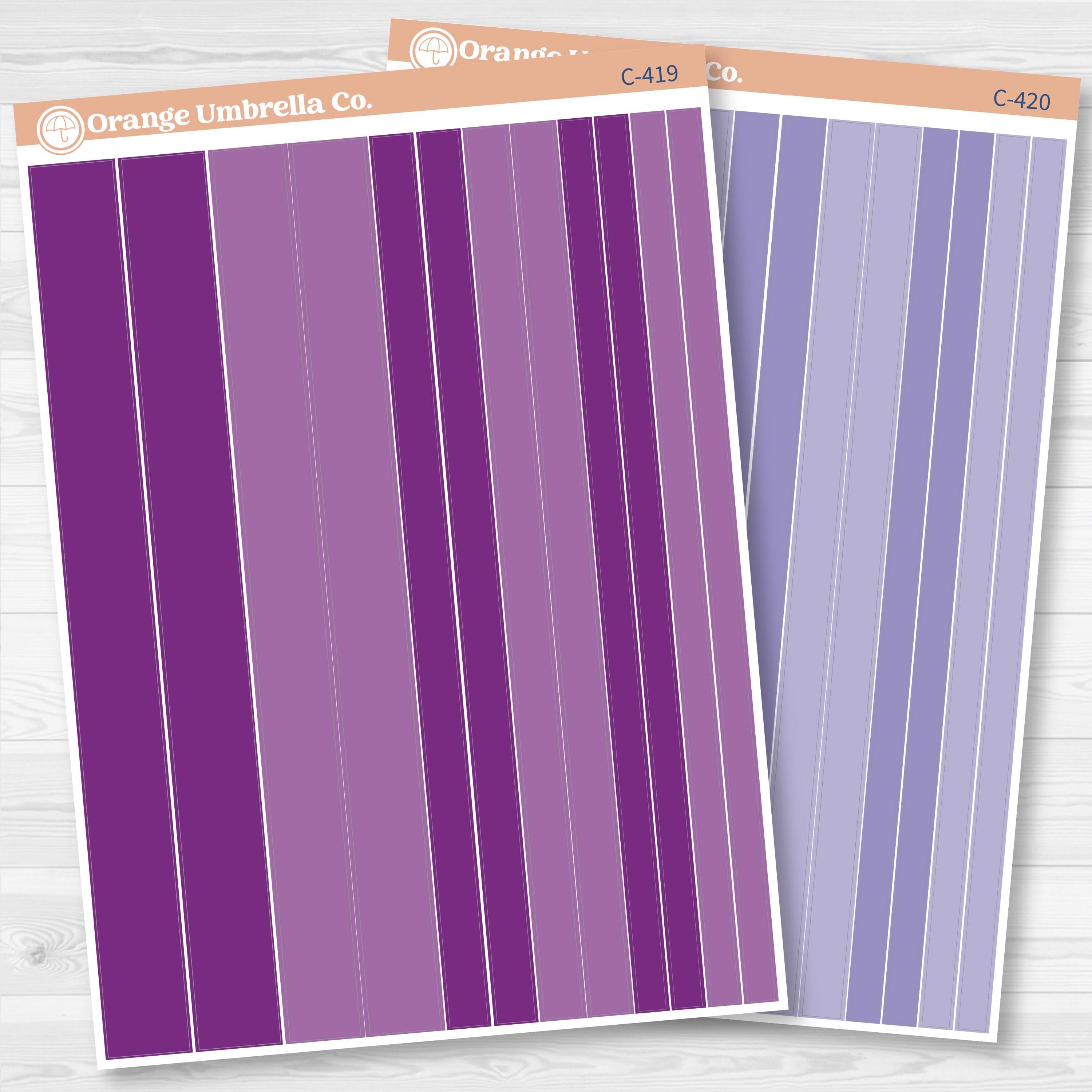 Washi Strip Planner Stickers | Vibrant Color Palette | C-411-C-422