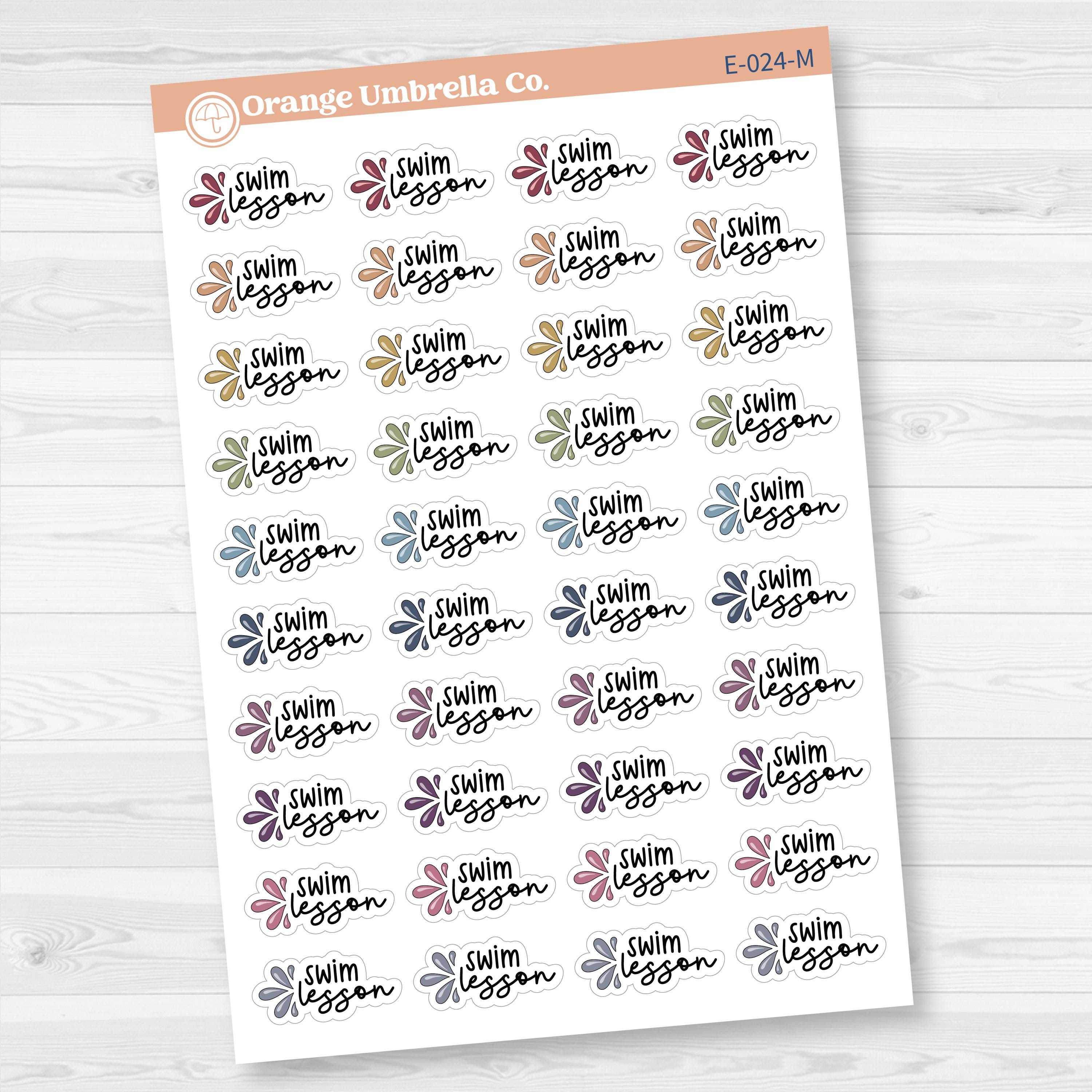 Swim Lesson Icon Script Planner Stickers | F17 | E-024